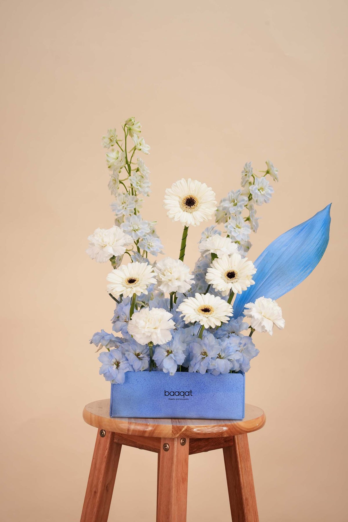 Azure Serenity Floral Tray