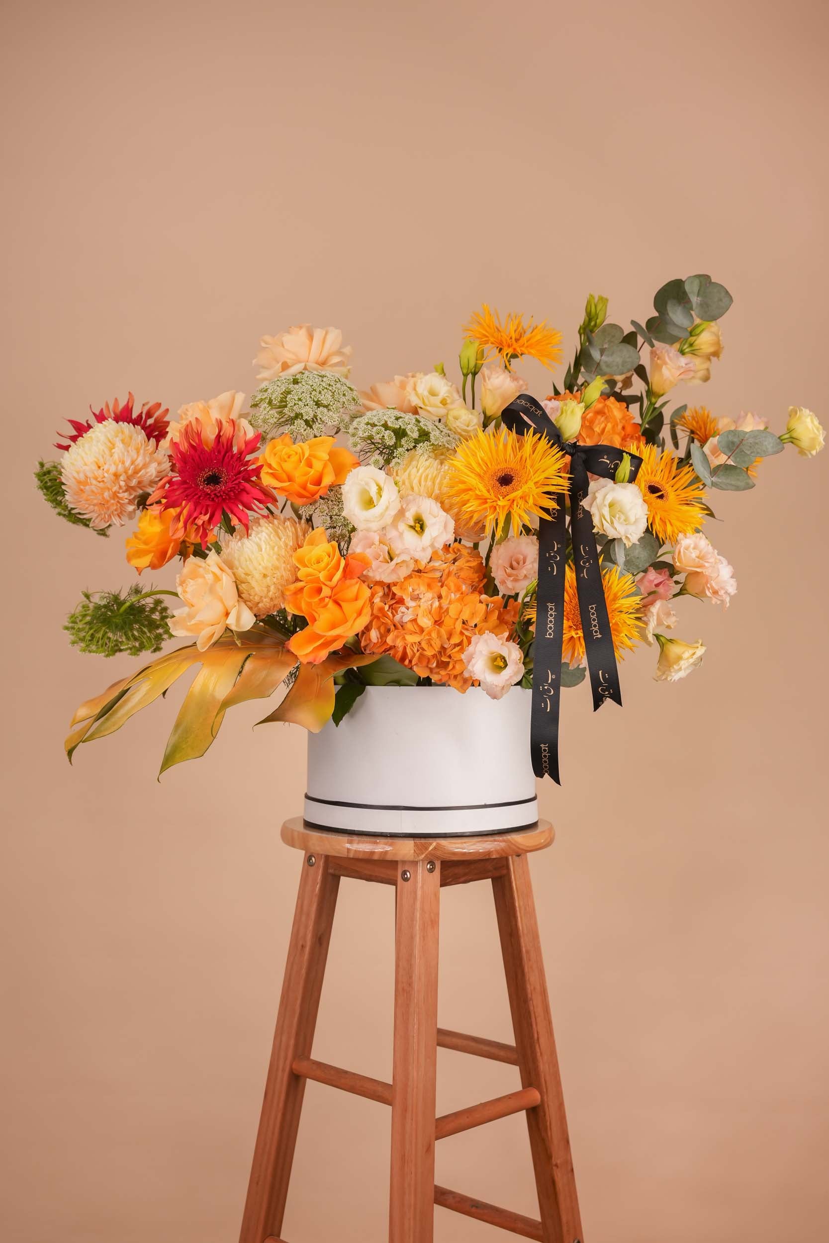 Sunlit Harvest Flower Basket