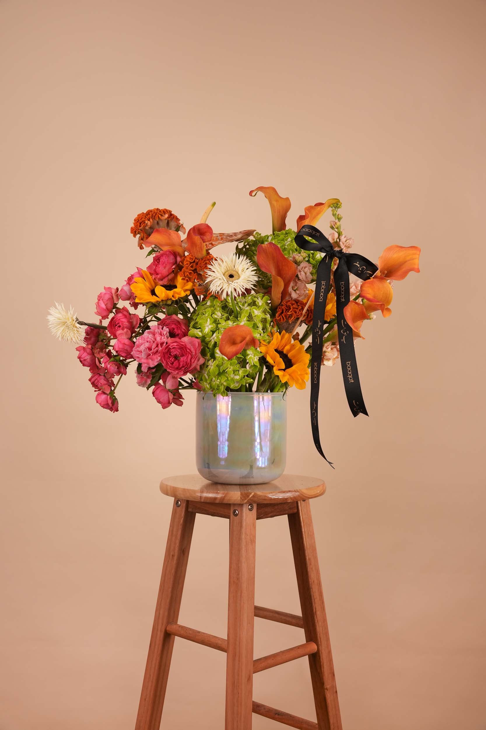 Autumn Bloom Mixed Flower Vase