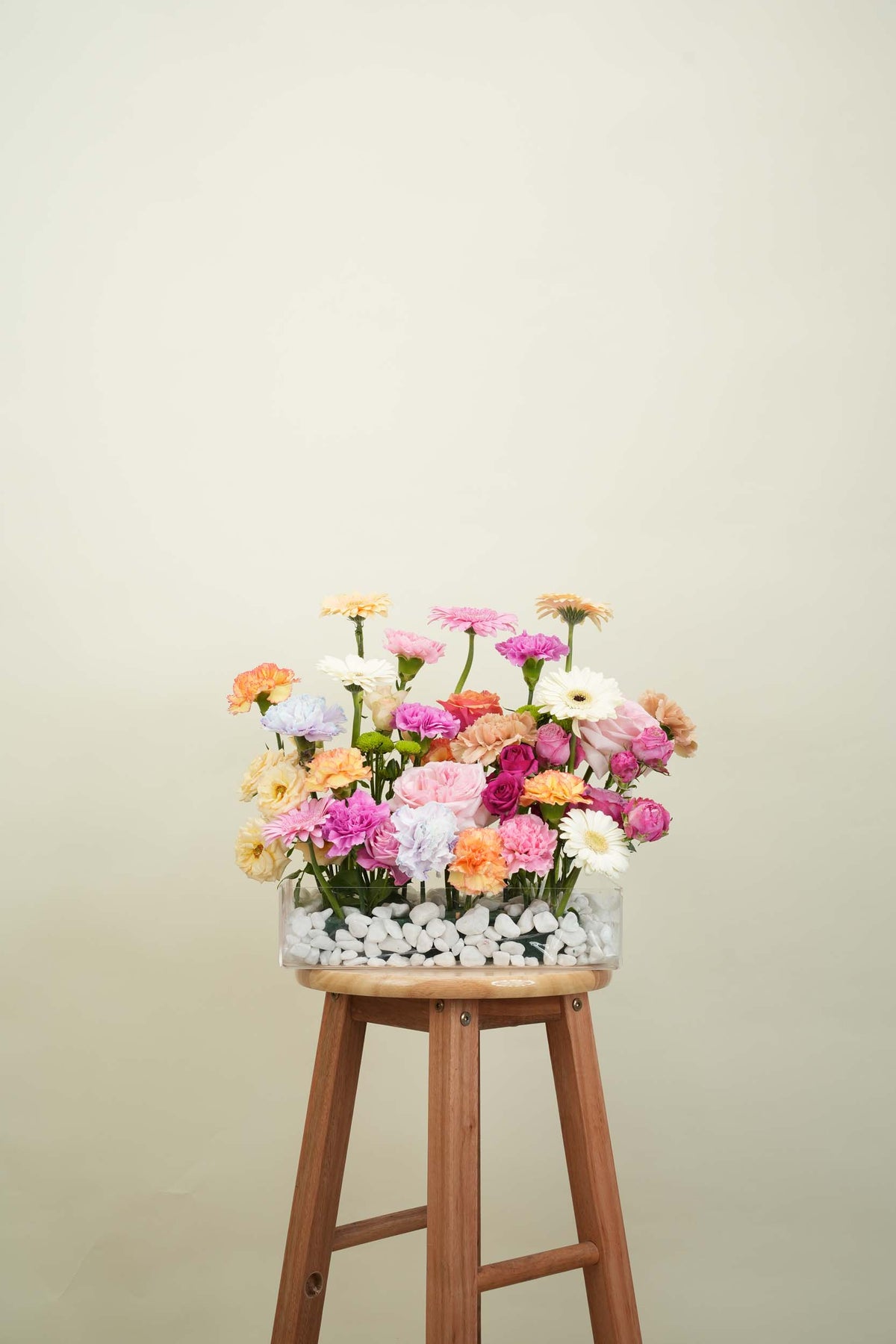 Garden Stone Glass Arrangement