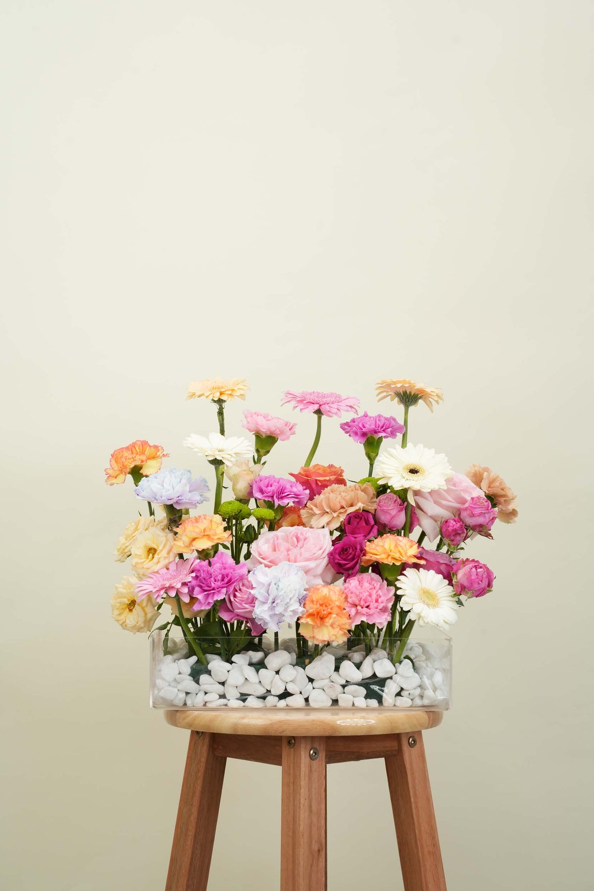 Garden Stone Glass Arrangement