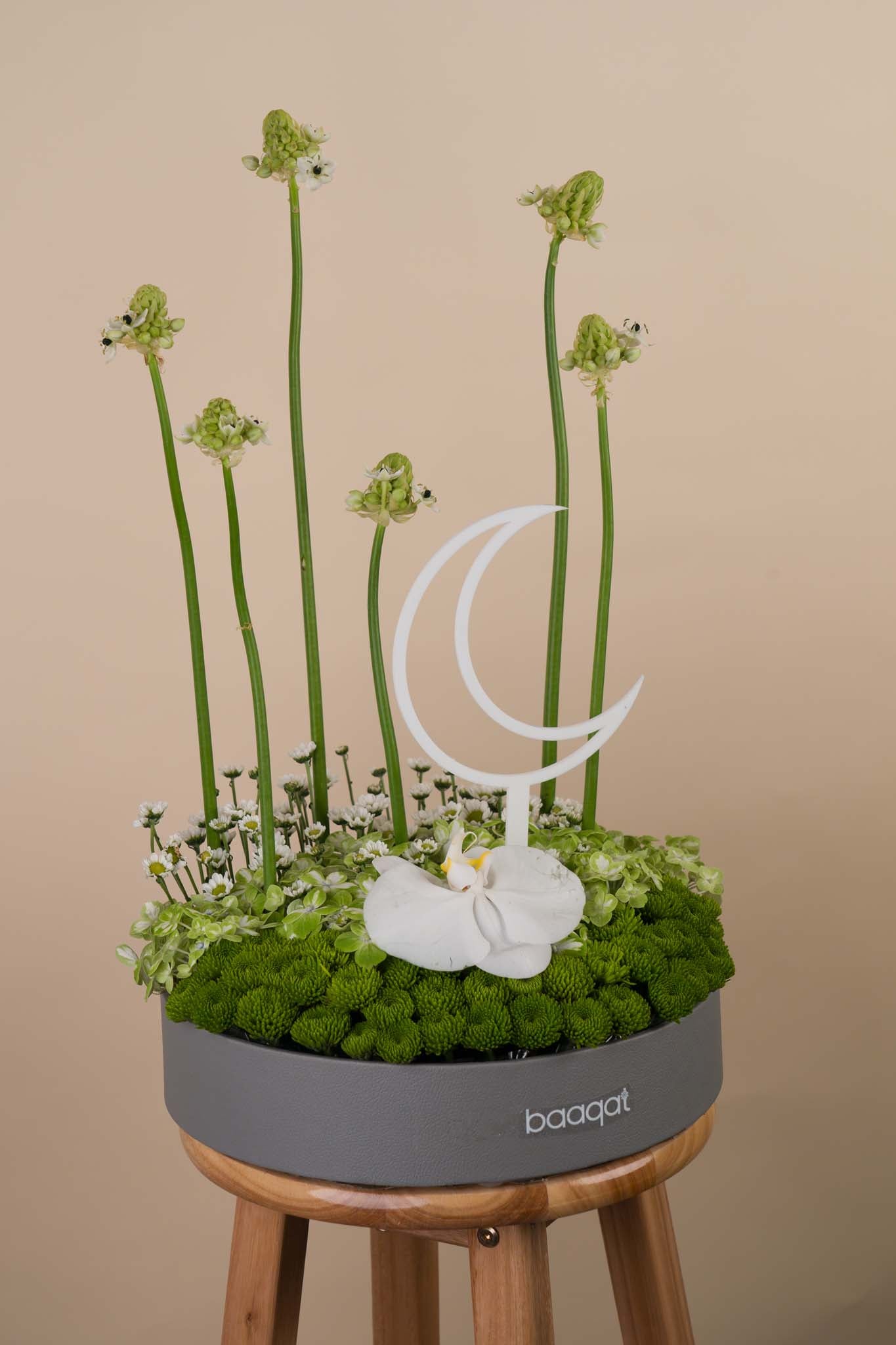 Emerald Crescent Luxury Flower Arrangement
