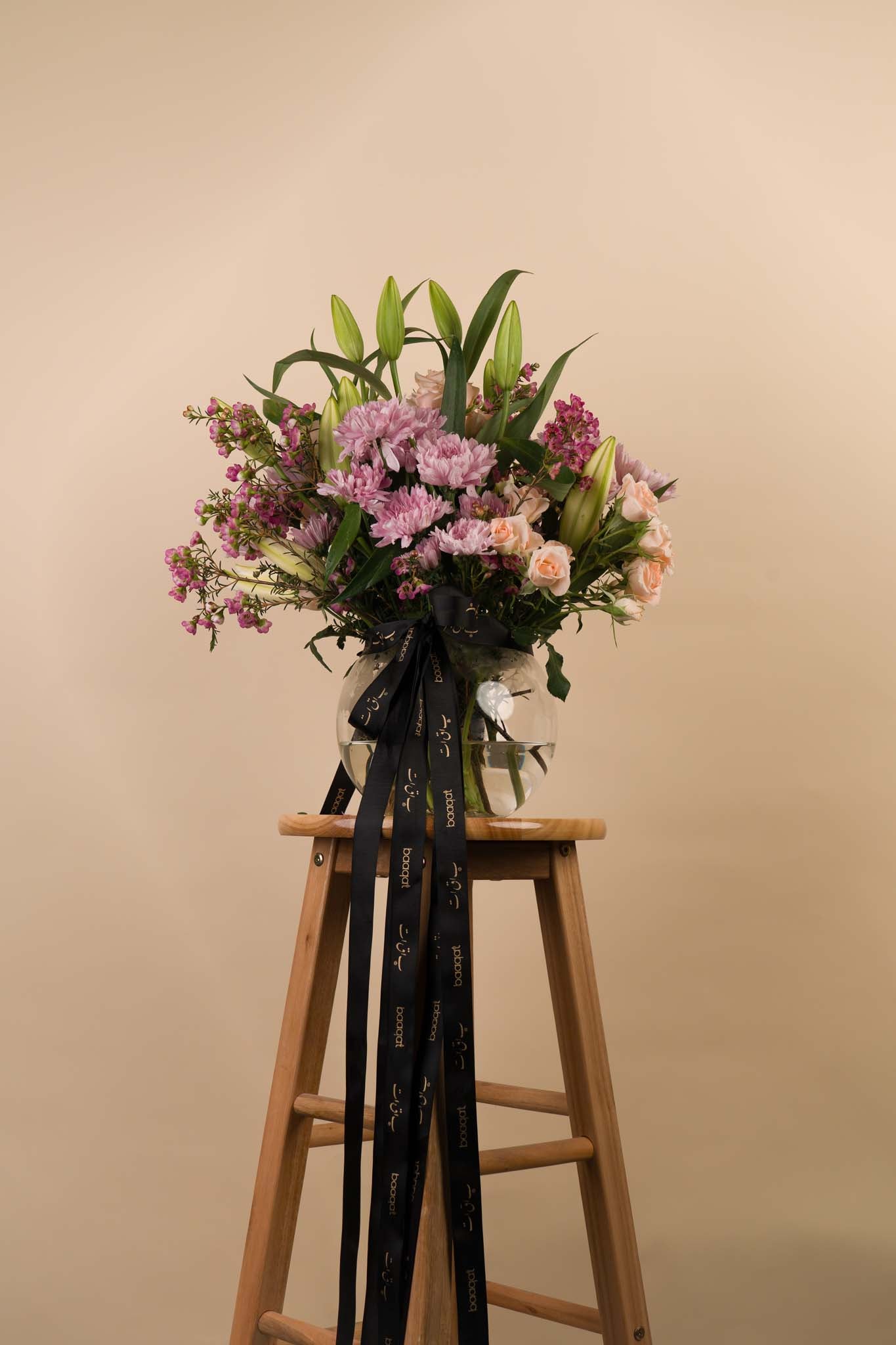 Pastel Elegance Mixed Flower Vase