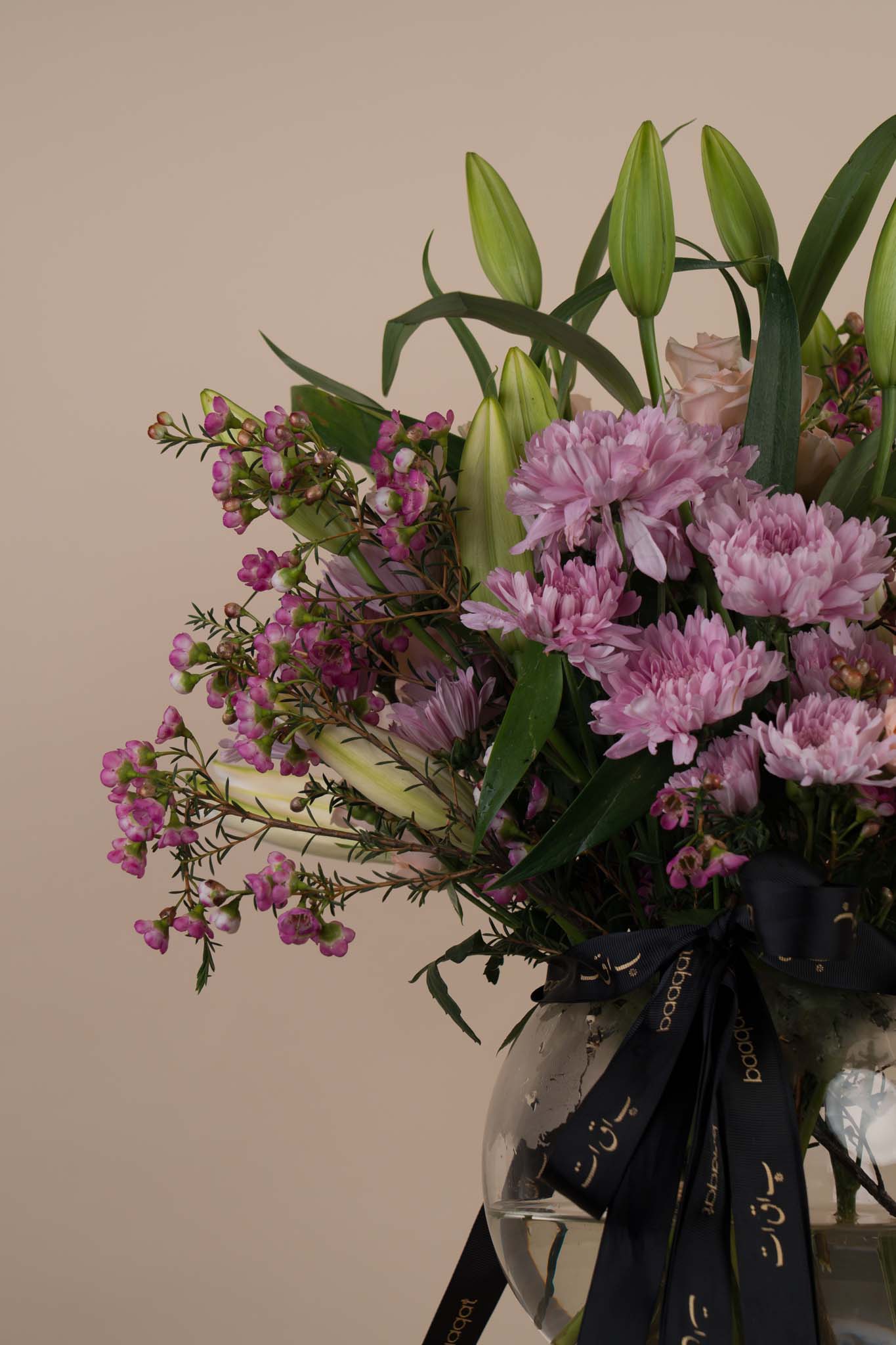 Pastel Elegance Mixed Flower Vase