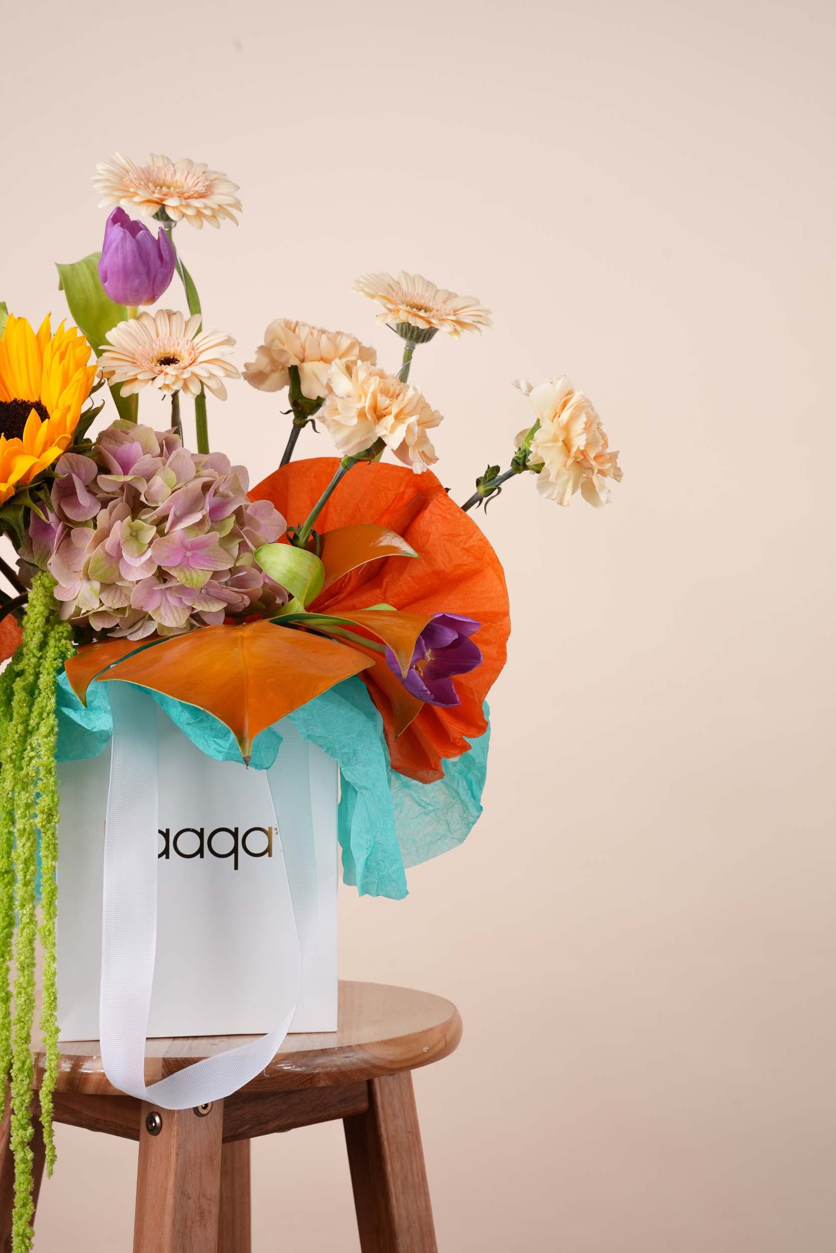 Sunset Radiance Luxury Flower Bag