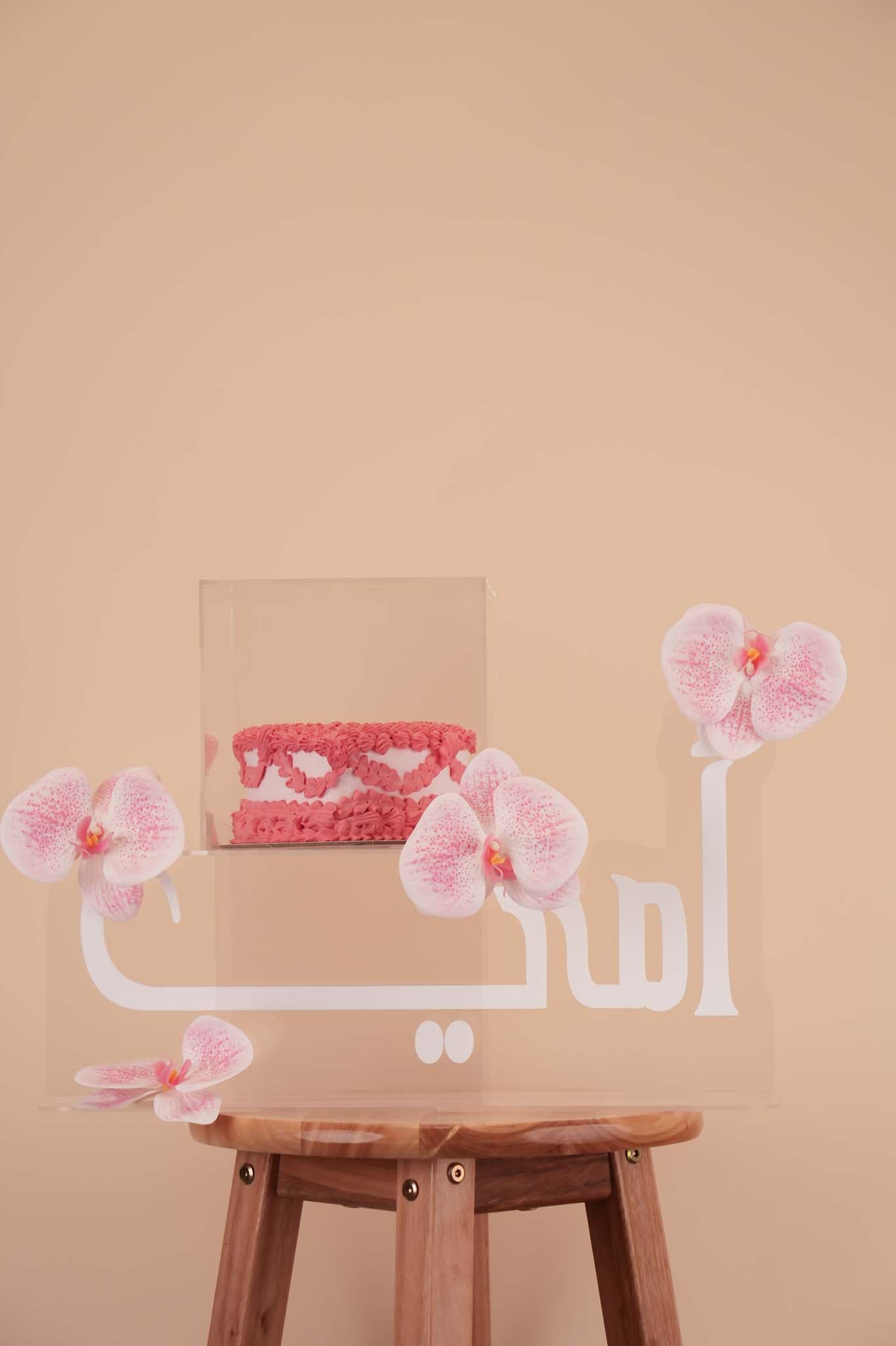 Pink Orchid Elegant Designer Cake