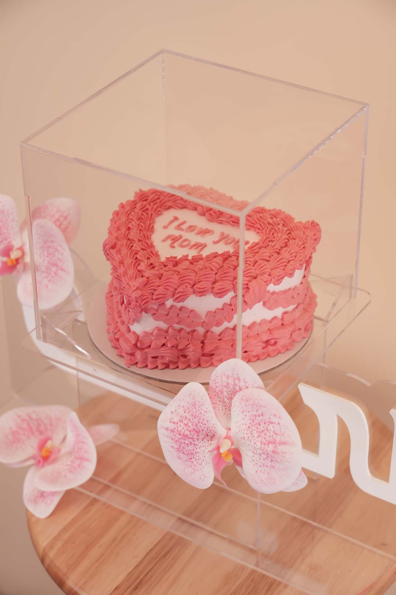 Pink Orchid Elegant Designer Cake