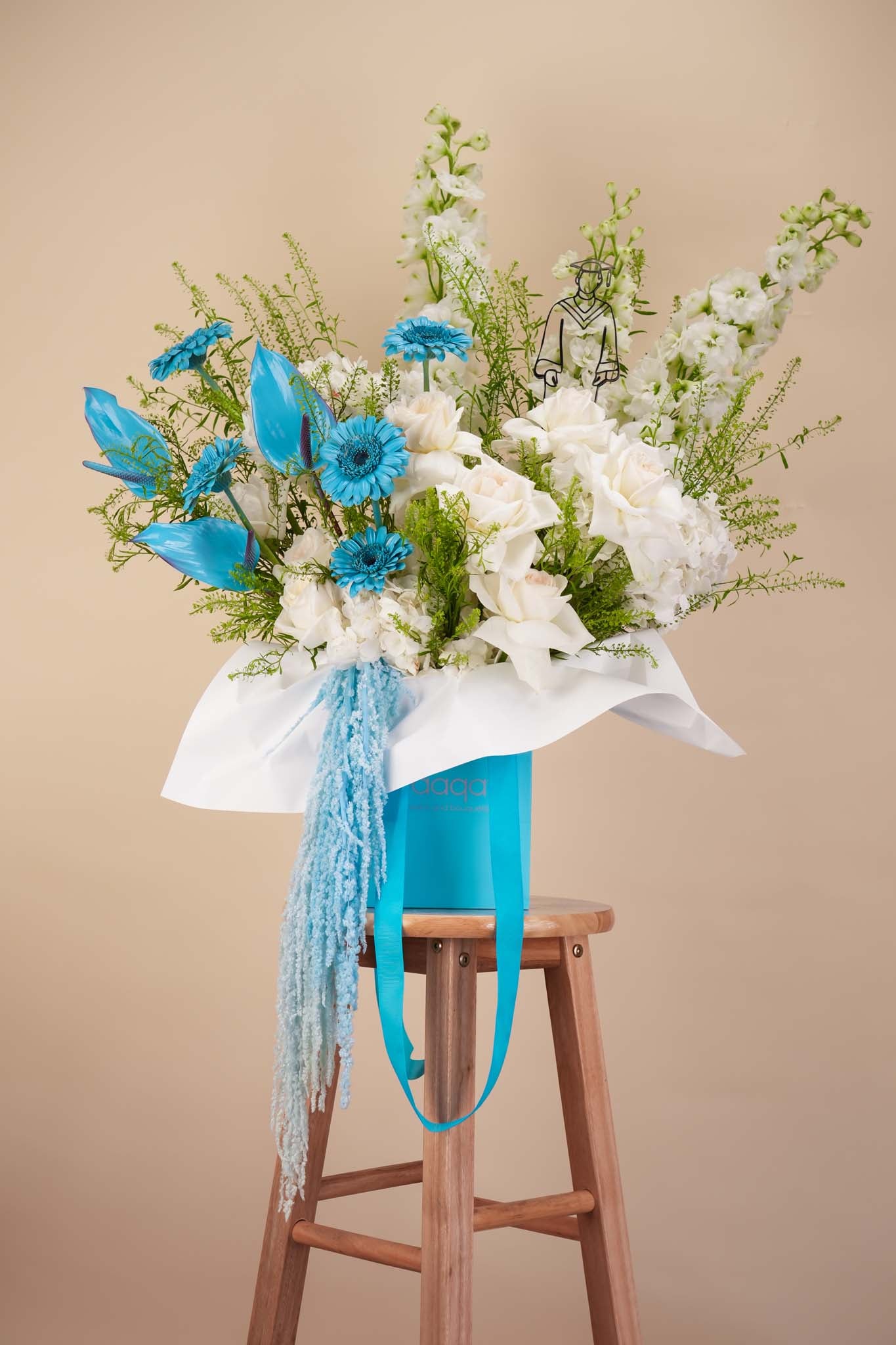 Blue & White Luxury Flower Bag