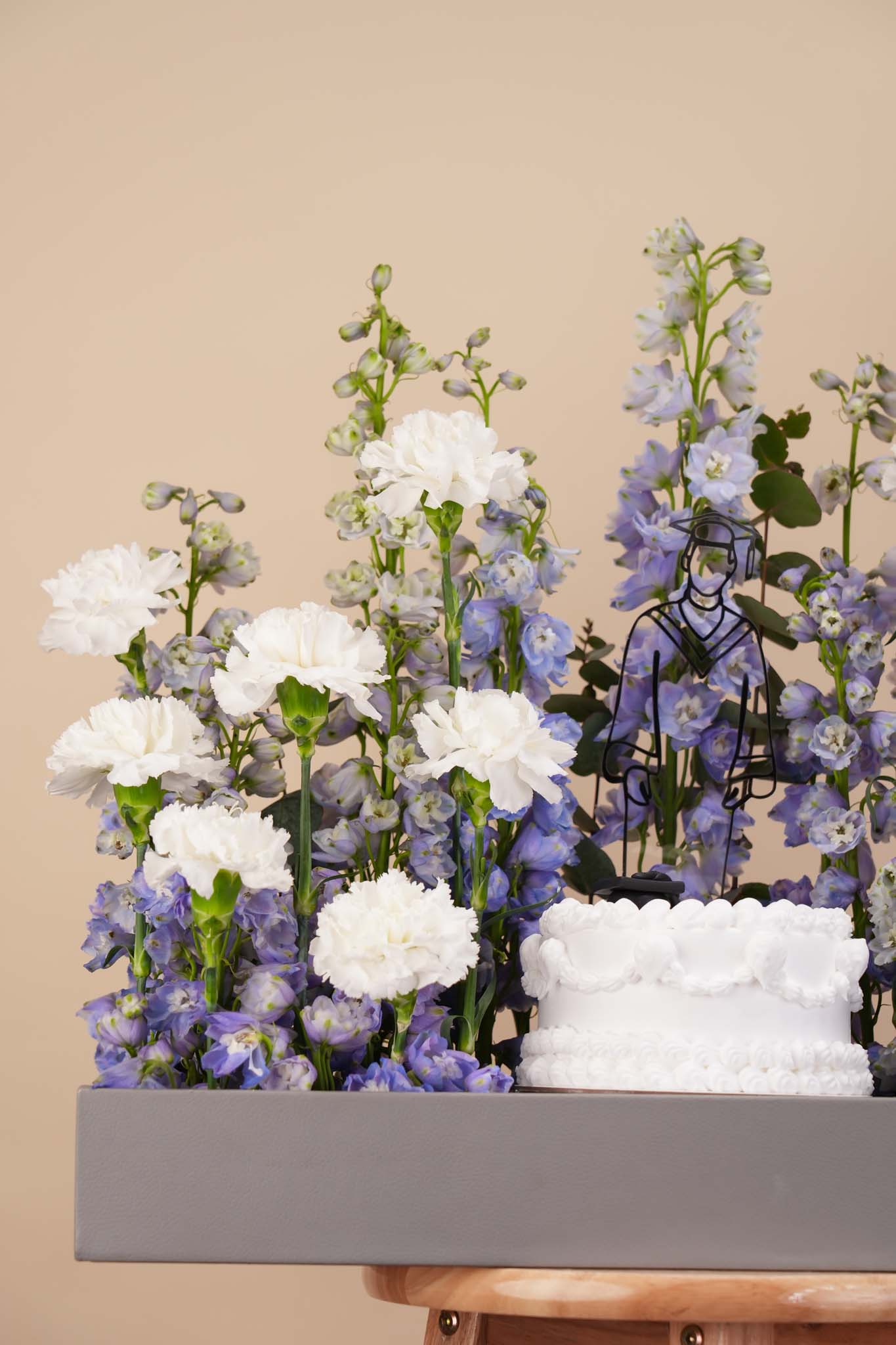 Purple Floral Cake Box