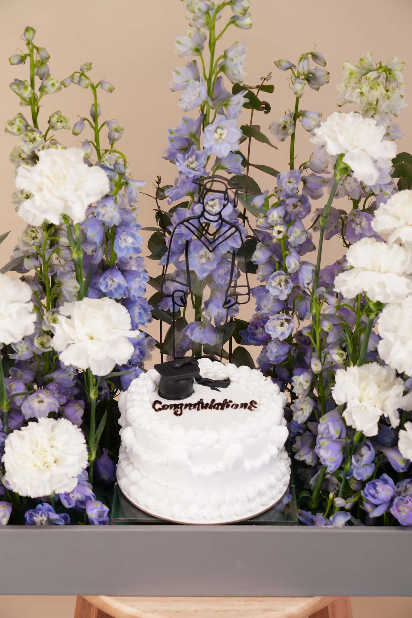 Purple Floral Cake Box