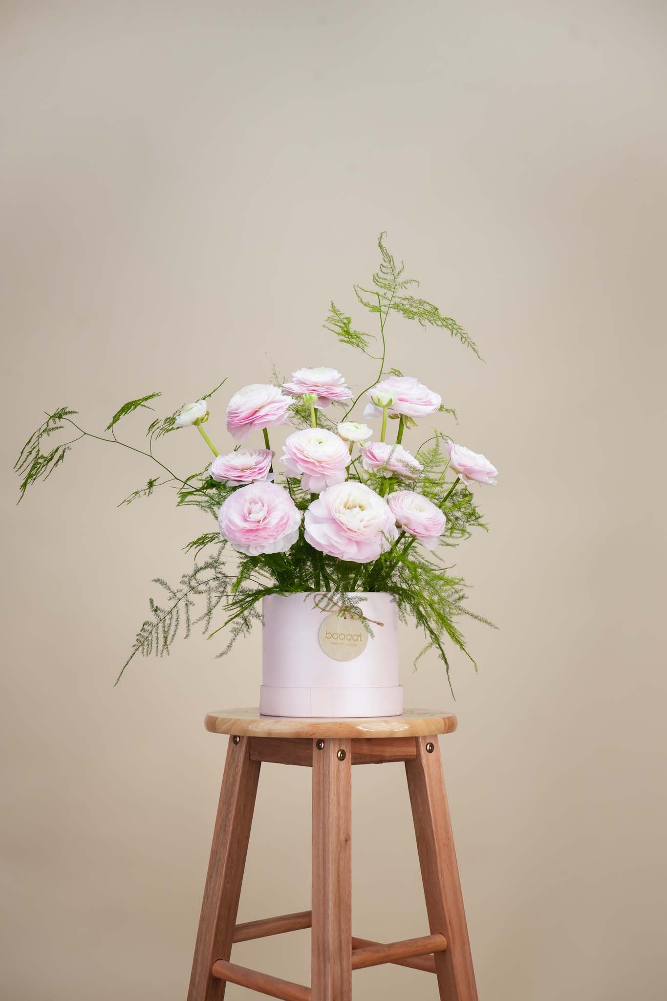 Blush Ranunculus Flower Box