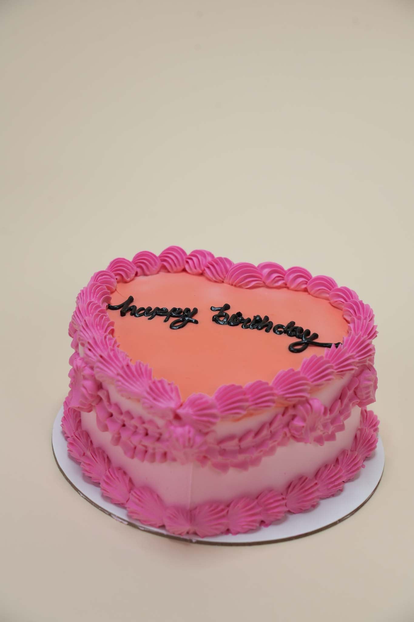 Blush Heart Birthday Cake