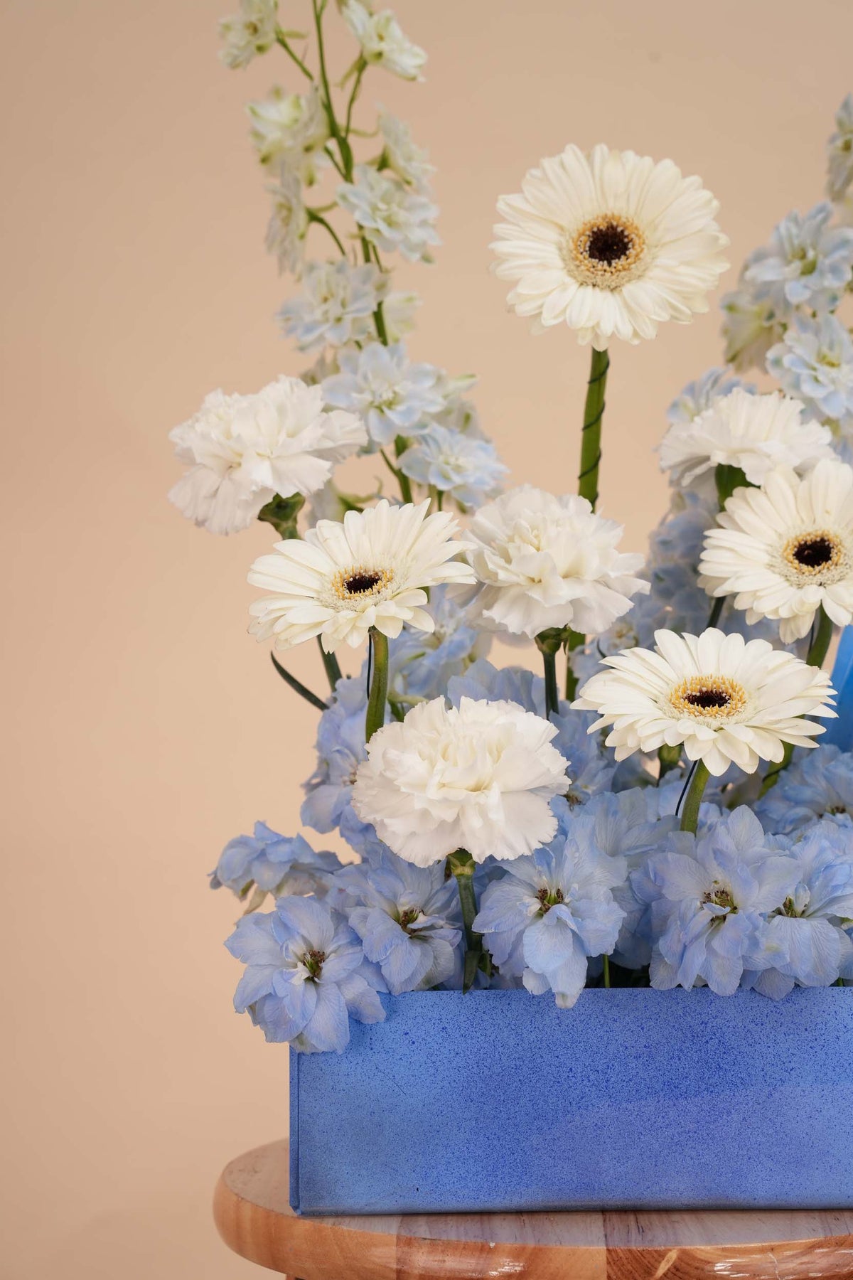 Azure Serenity Floral Tray