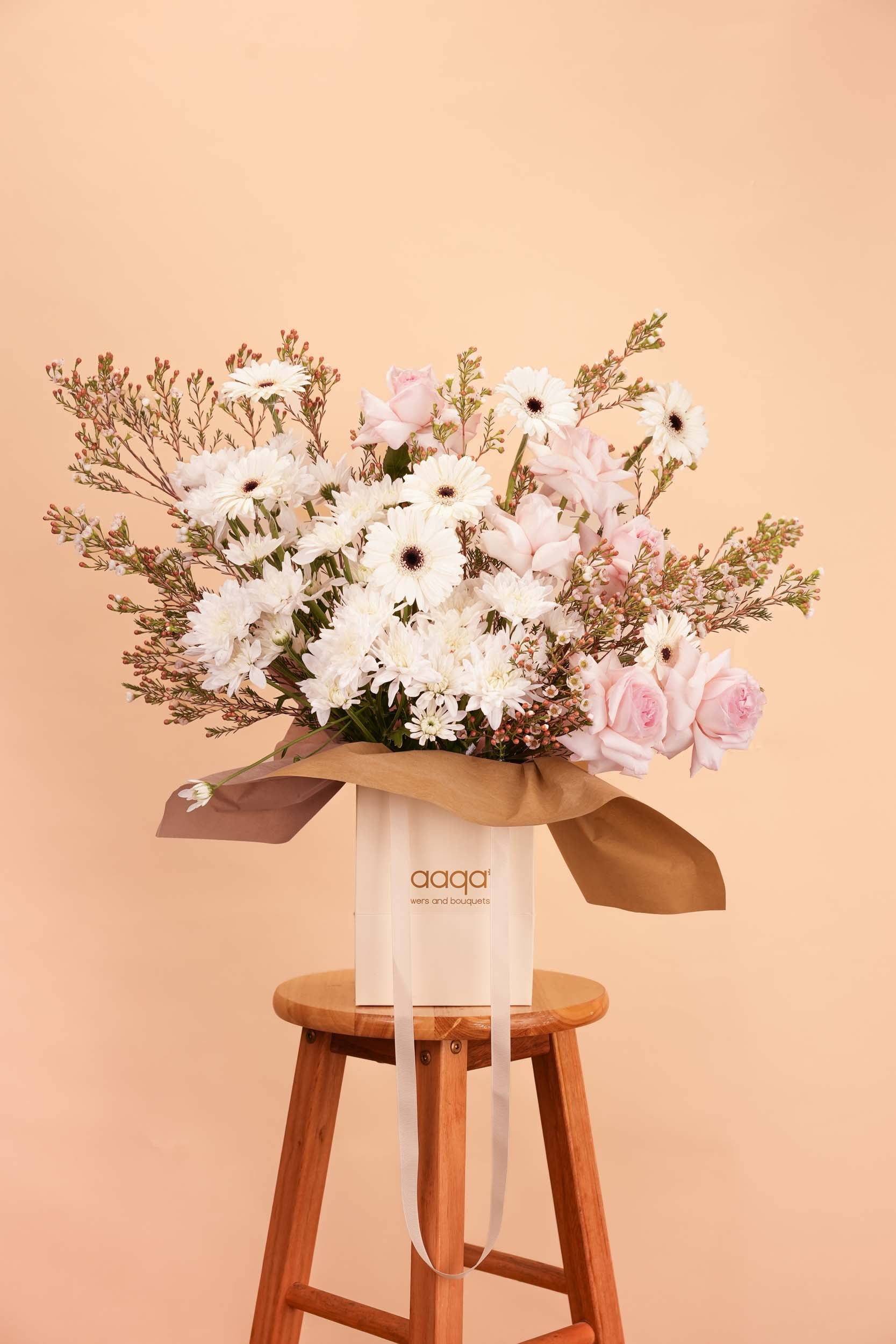 Blush Serenity Flower Bag