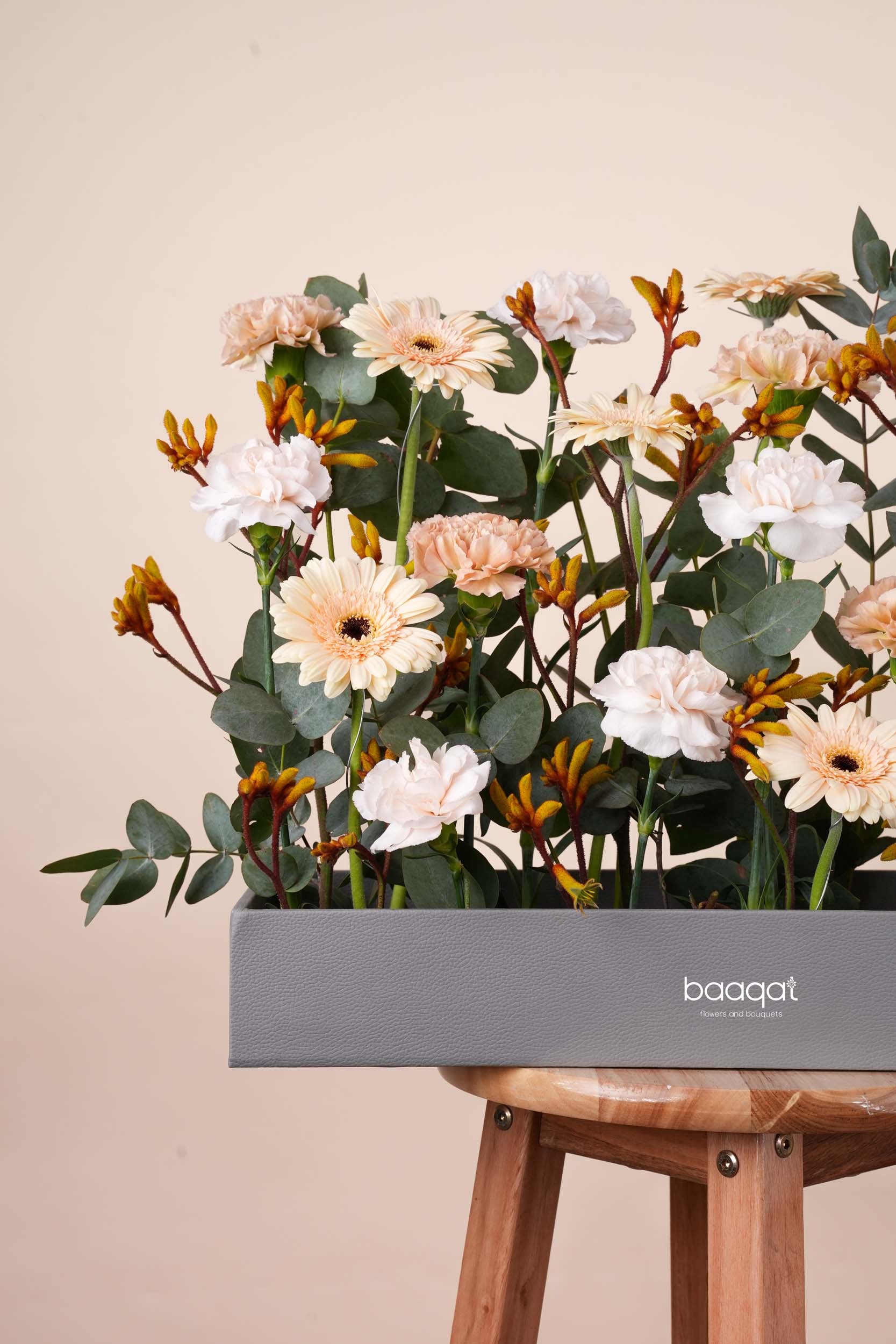Golden Harmony Luxury Flower Tray