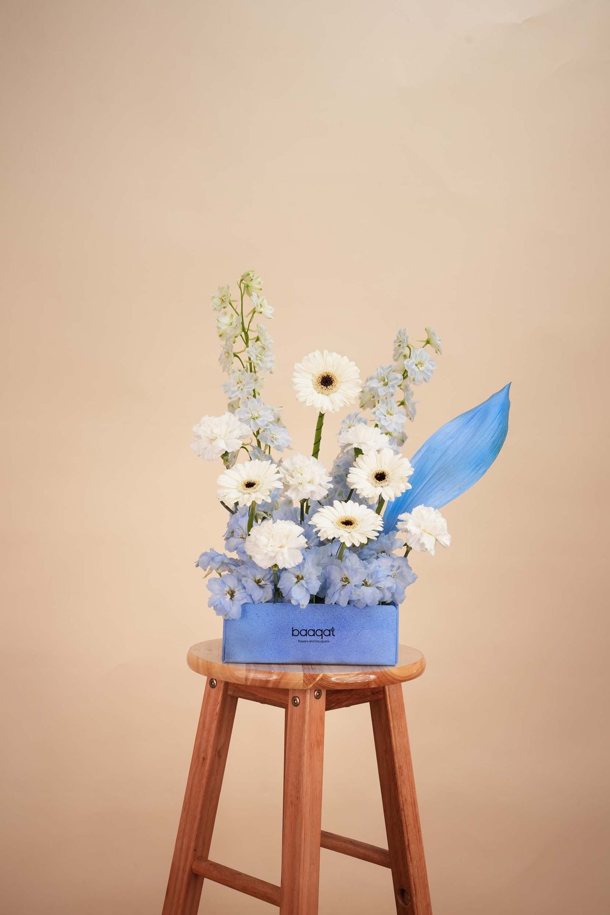 Azure Serenity Floral Tray