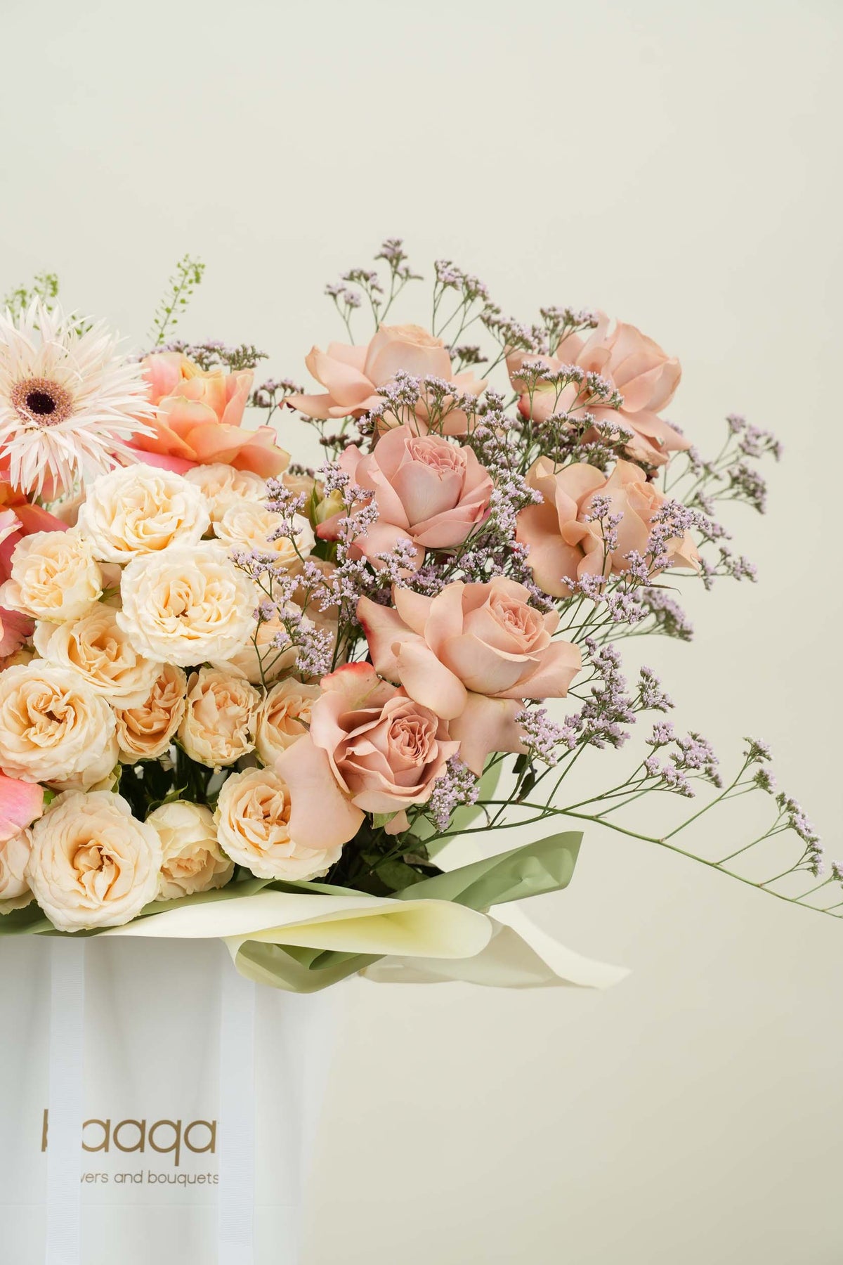 Dusty Rose Floral Bag Arrangement