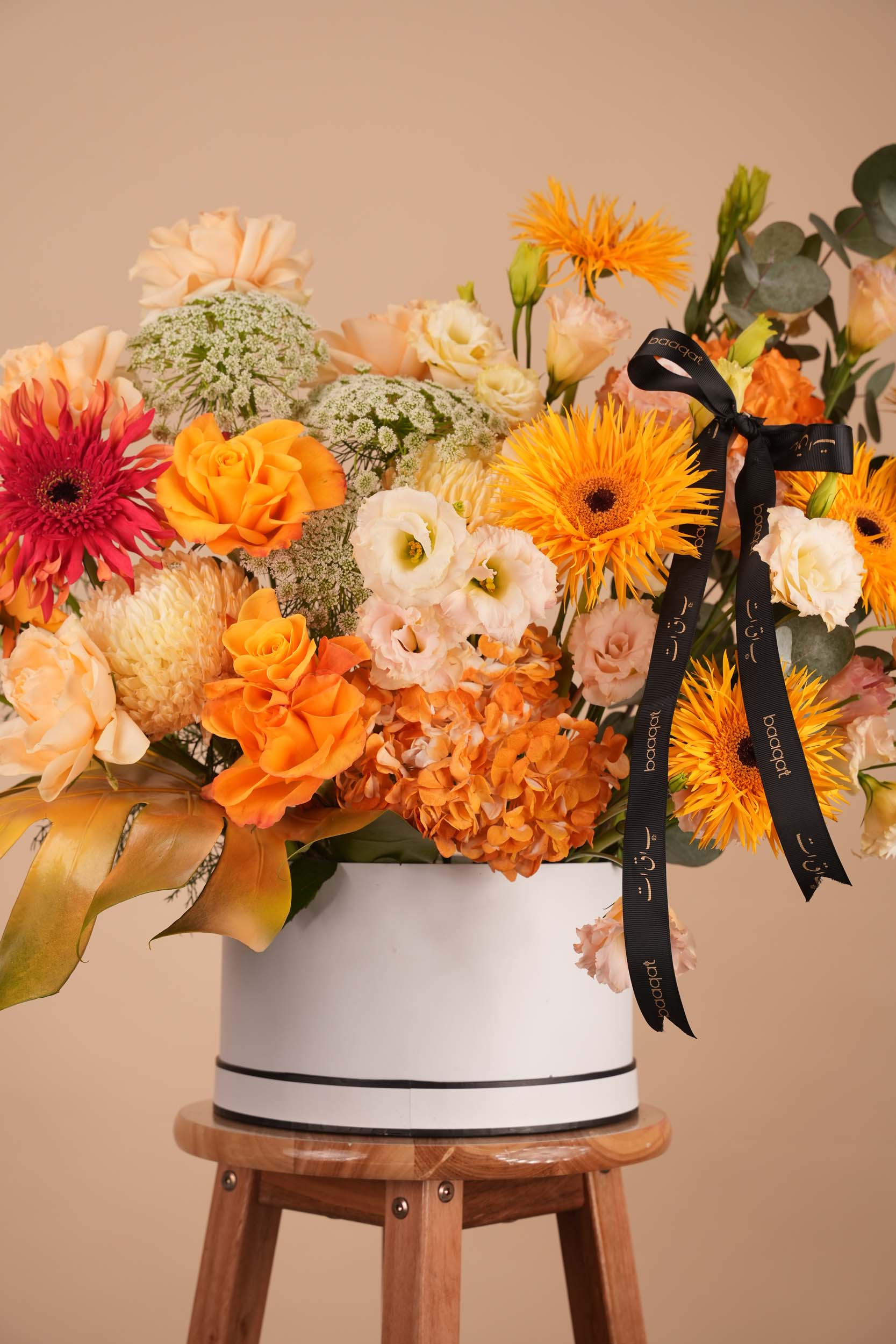 Sunlit Harvest Flower Basket