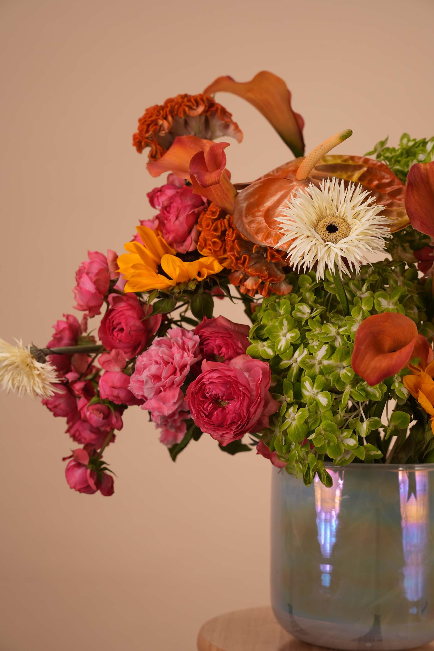 Autumn Bloom Mixed Flower Vase