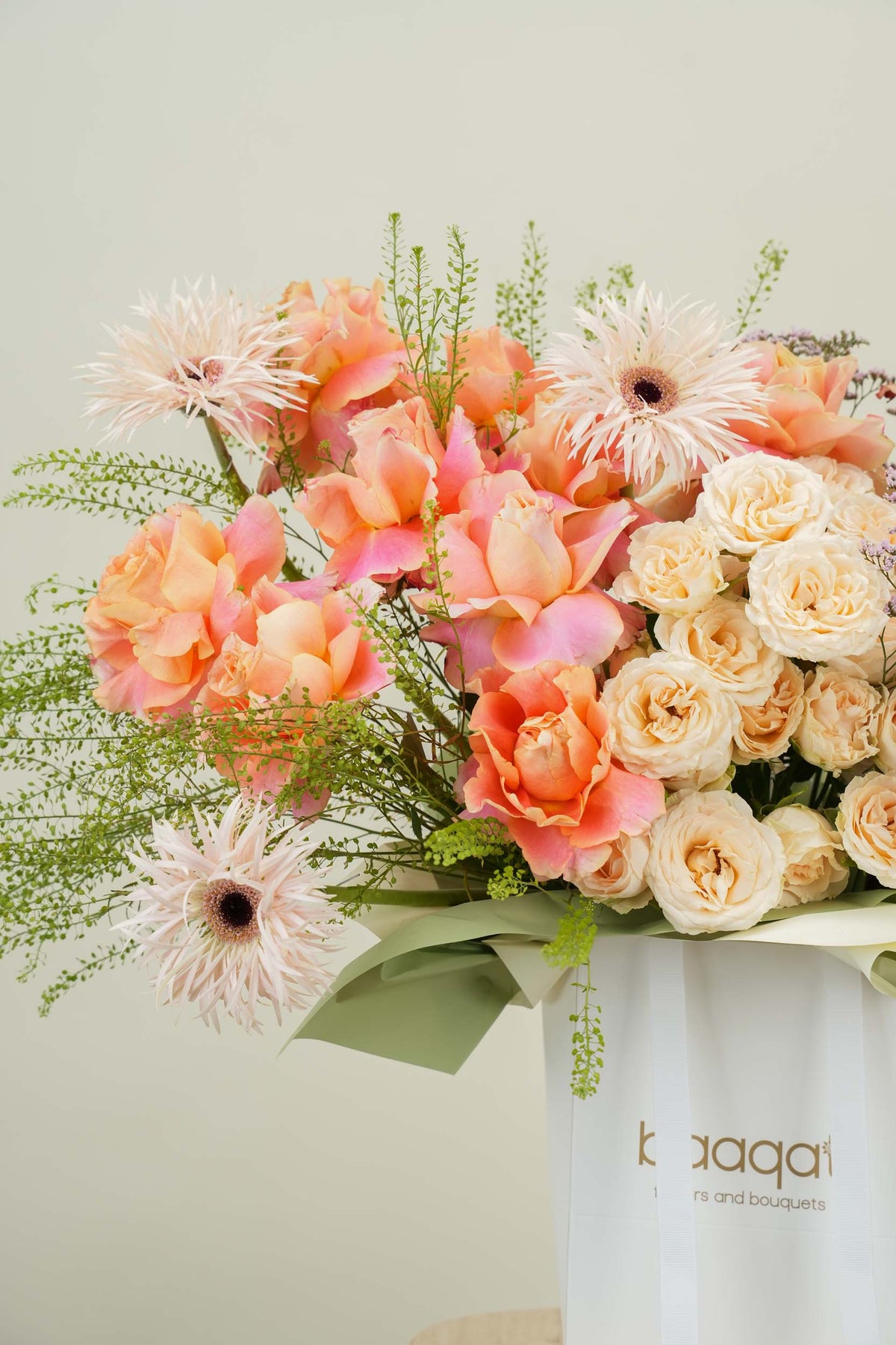 Dusty Rose Floral Bag Arrangement