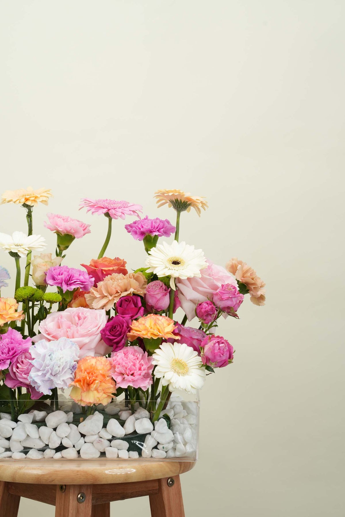 Garden Stone Glass Arrangement