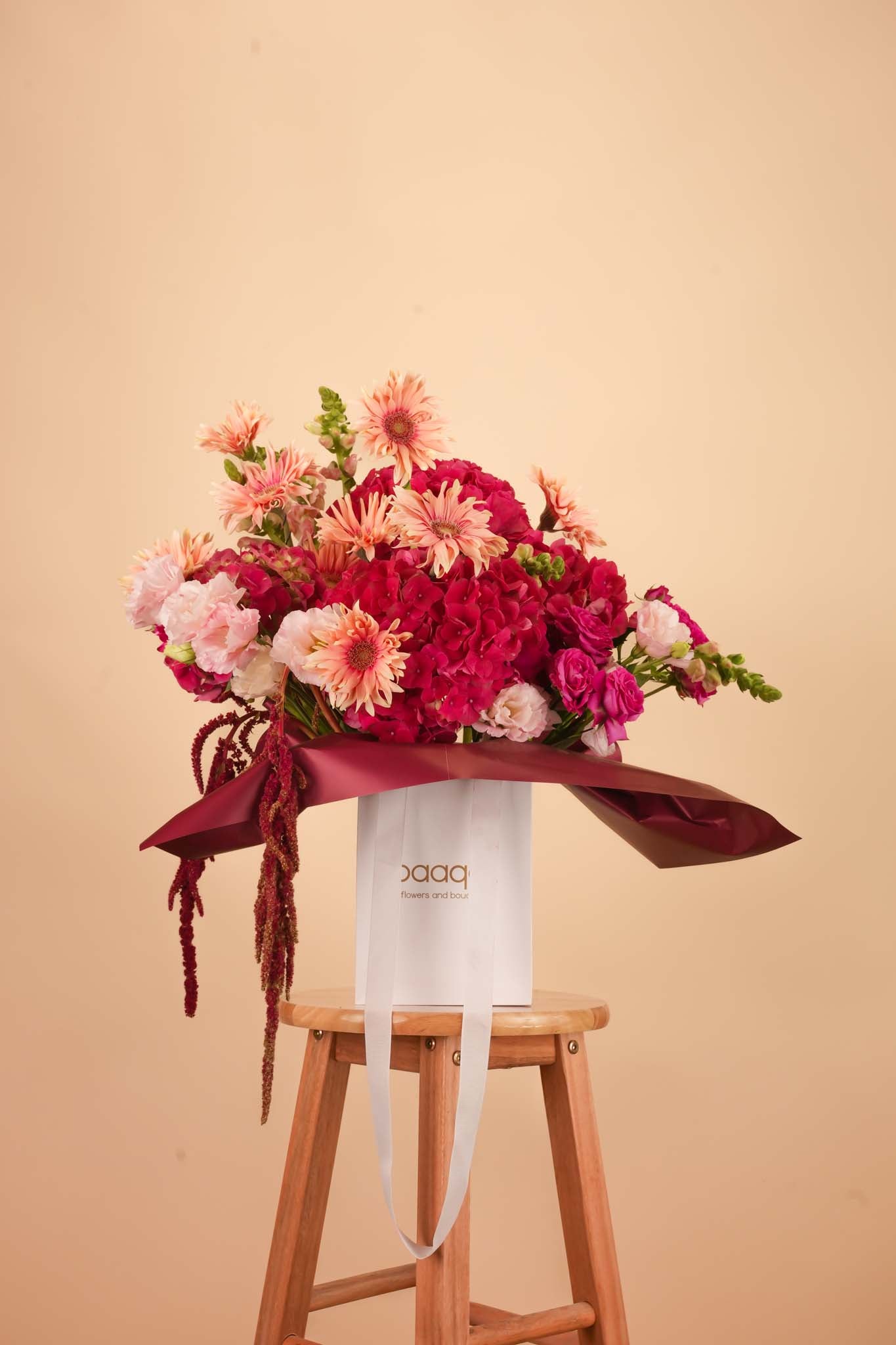 Crimson Blossom Flower Bag