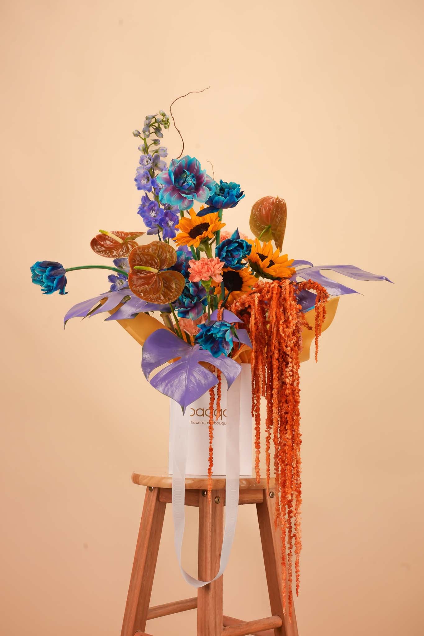 Tropical Sapphire Flower Bag