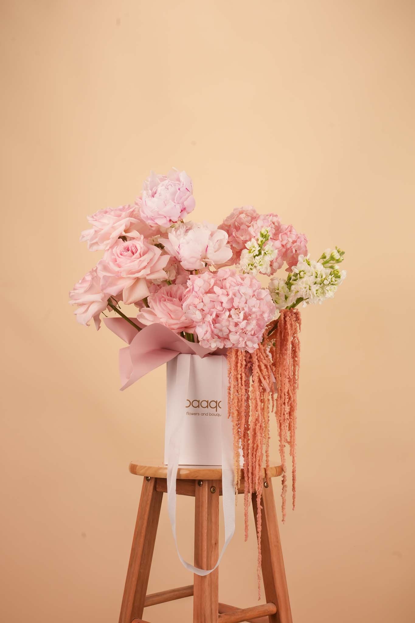 Blush Romance Flower Bag
