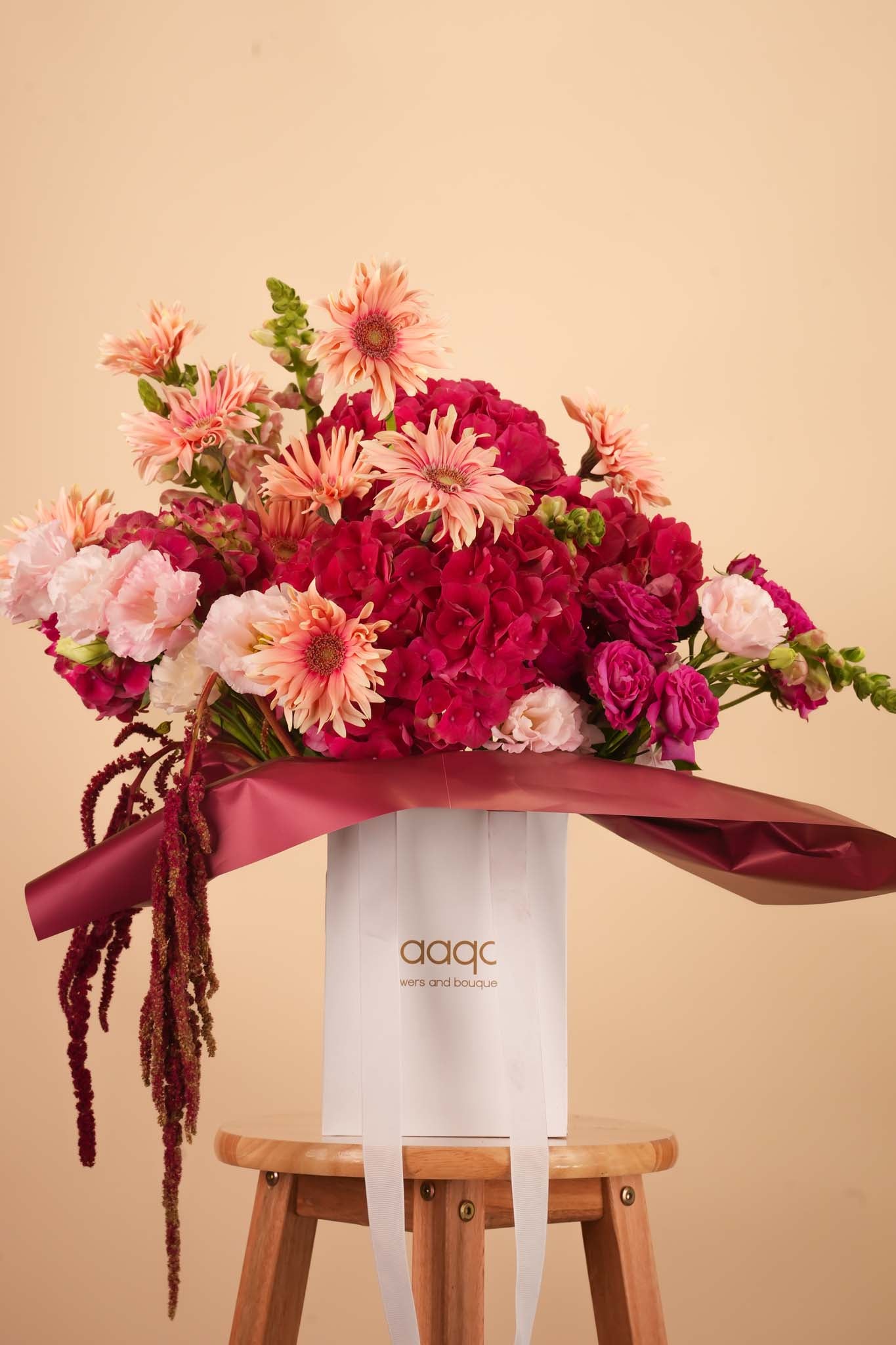 Crimson Blossom Flower Bag