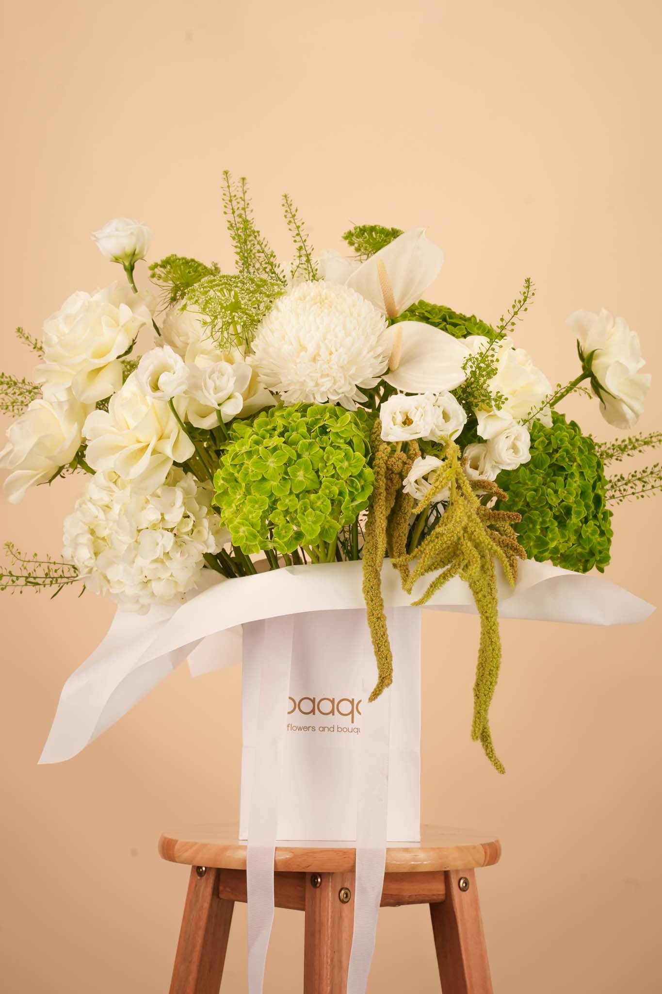 Ivory Elegance Flower Bag