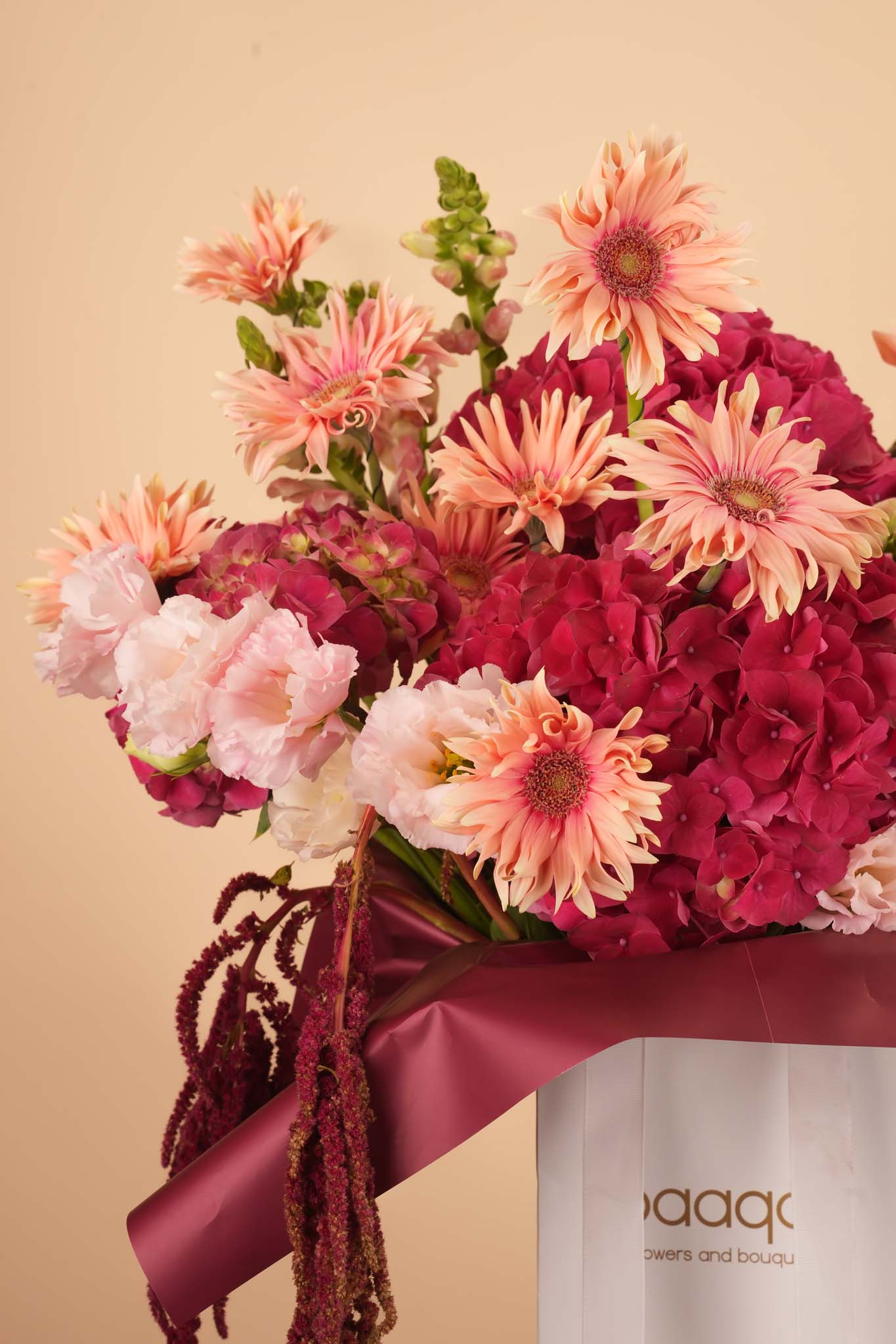 Crimson Blossom Flower Bag