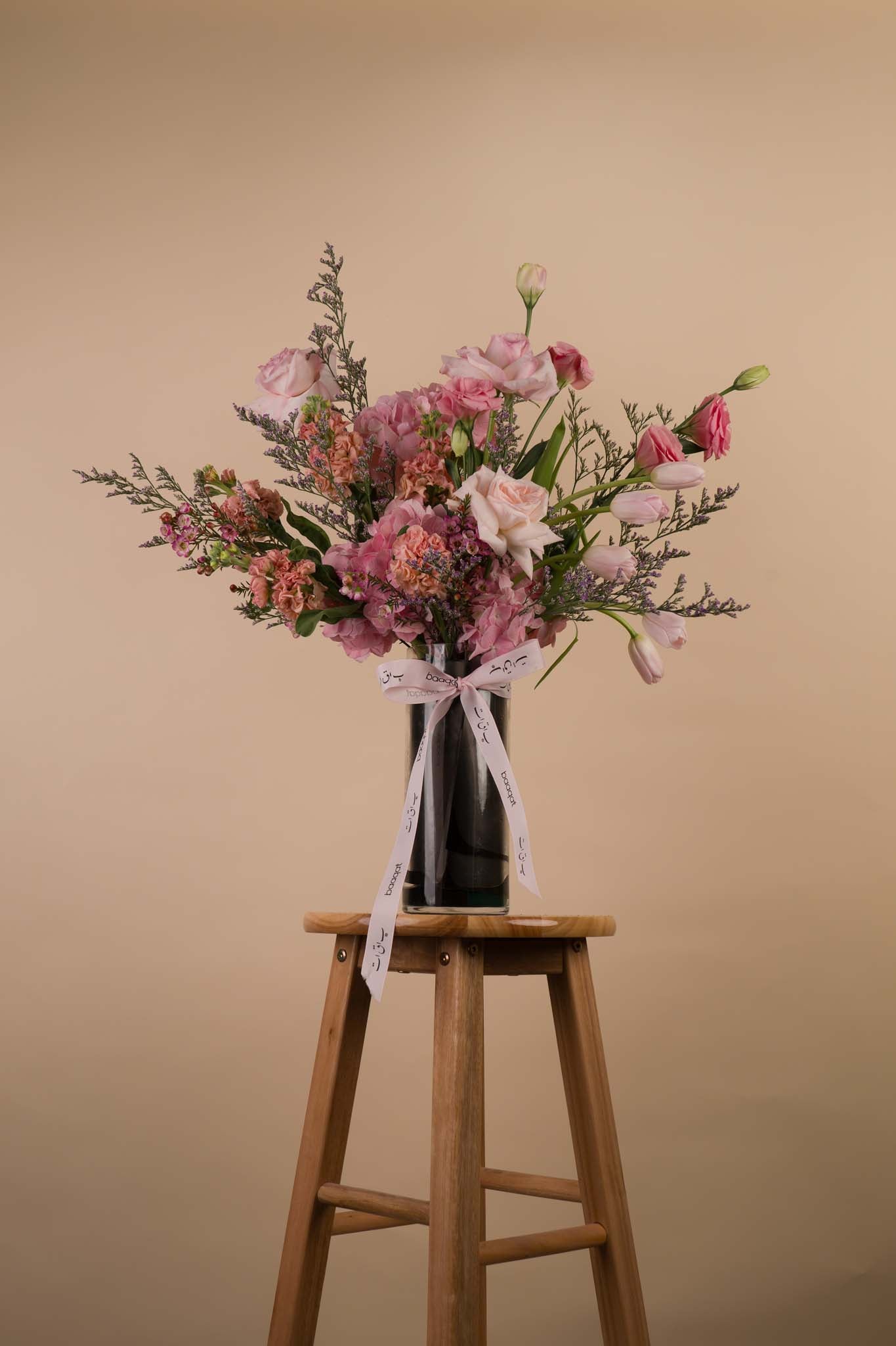 Rose Blush Elegance – Premium Pink Floral Vase Arrangement