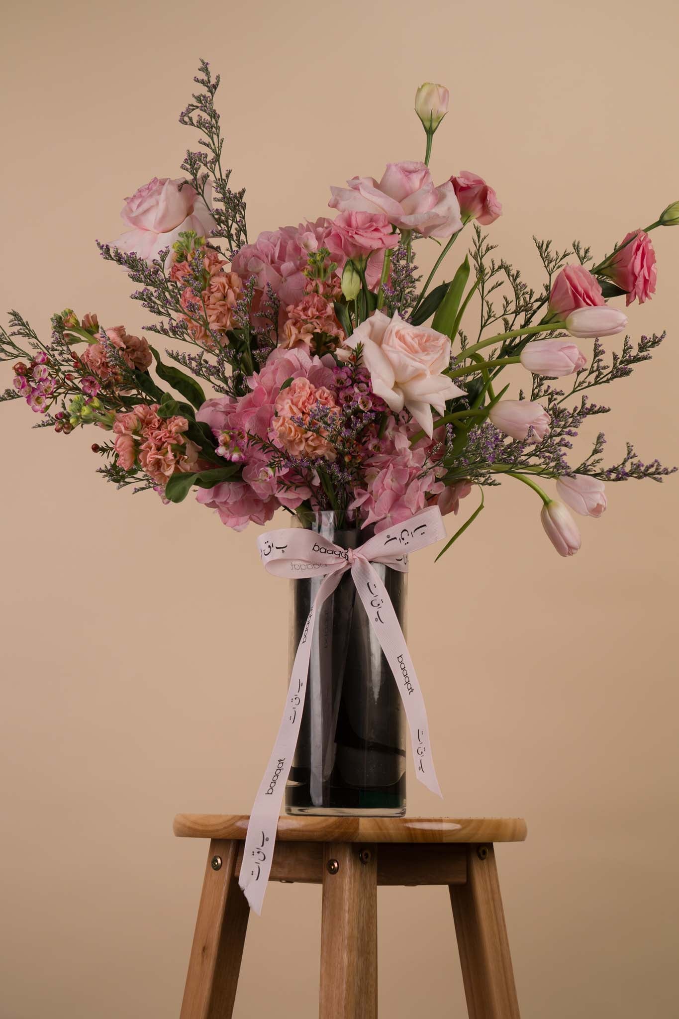 Rose Blush Elegance – Premium Pink Floral Vase Arrangement