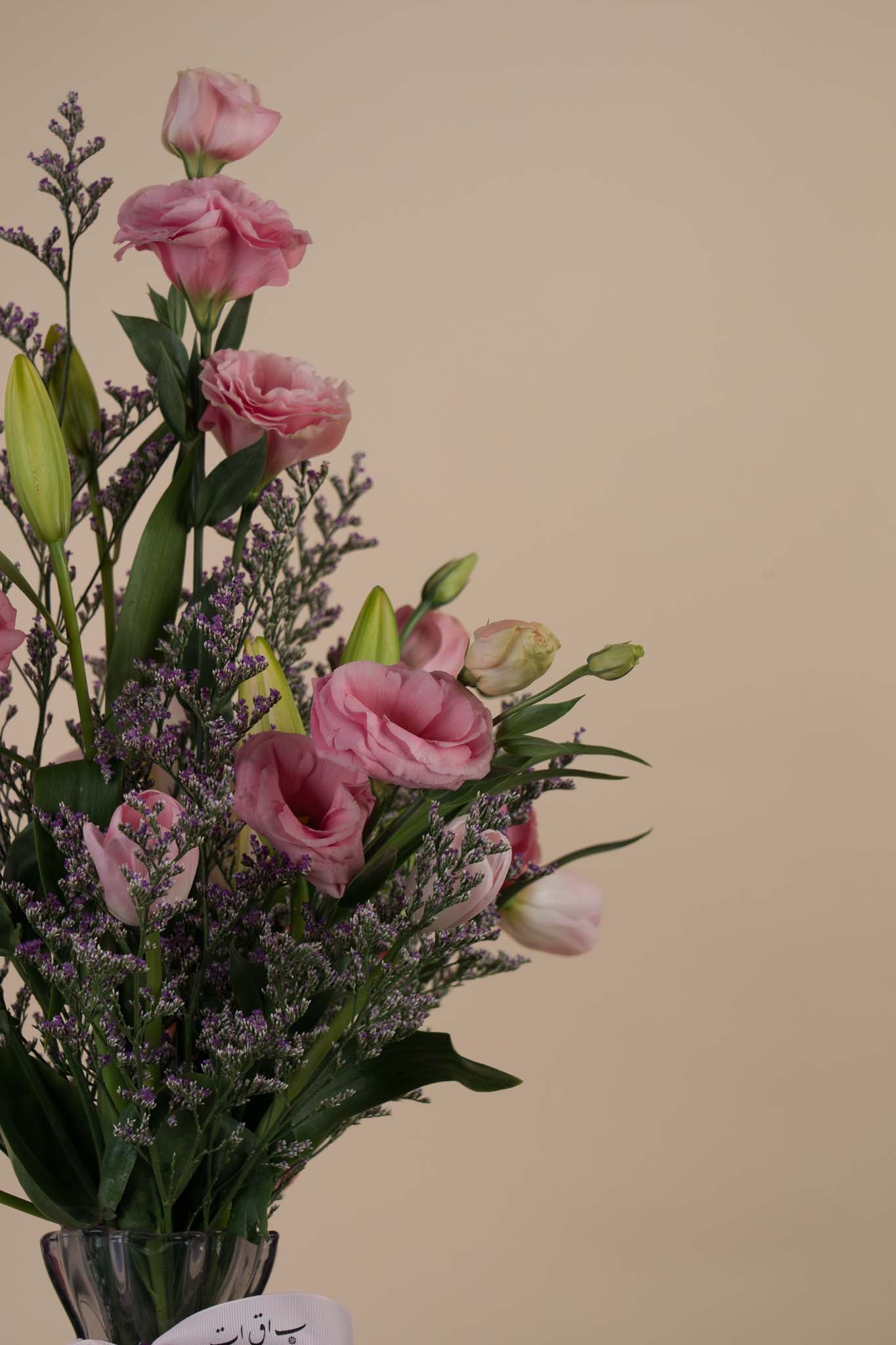 Blush Serenity – Pink Roses & Lilies Vase Arrangement