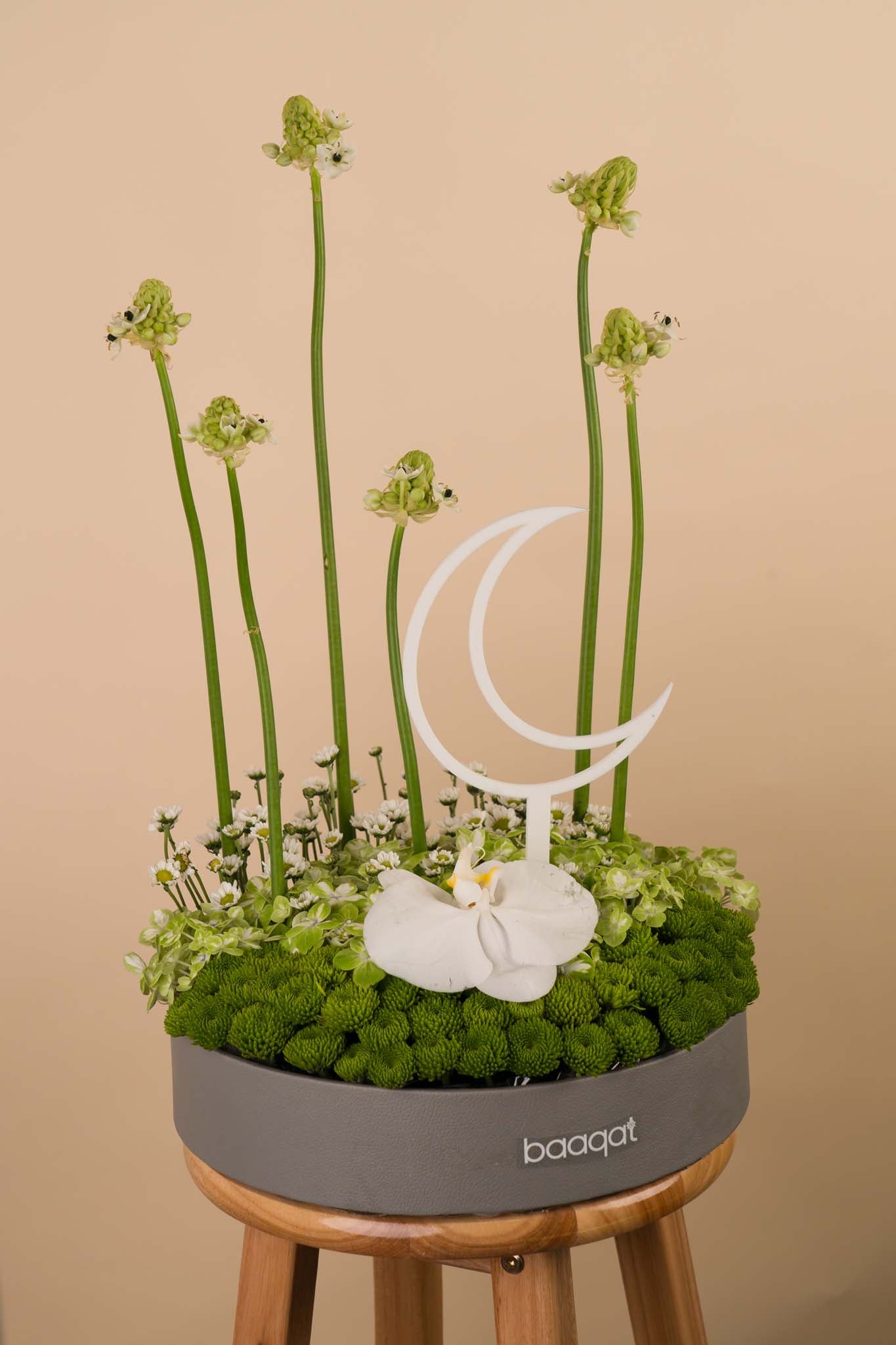 Emerald Crescent Luxury Flower Arrangement
