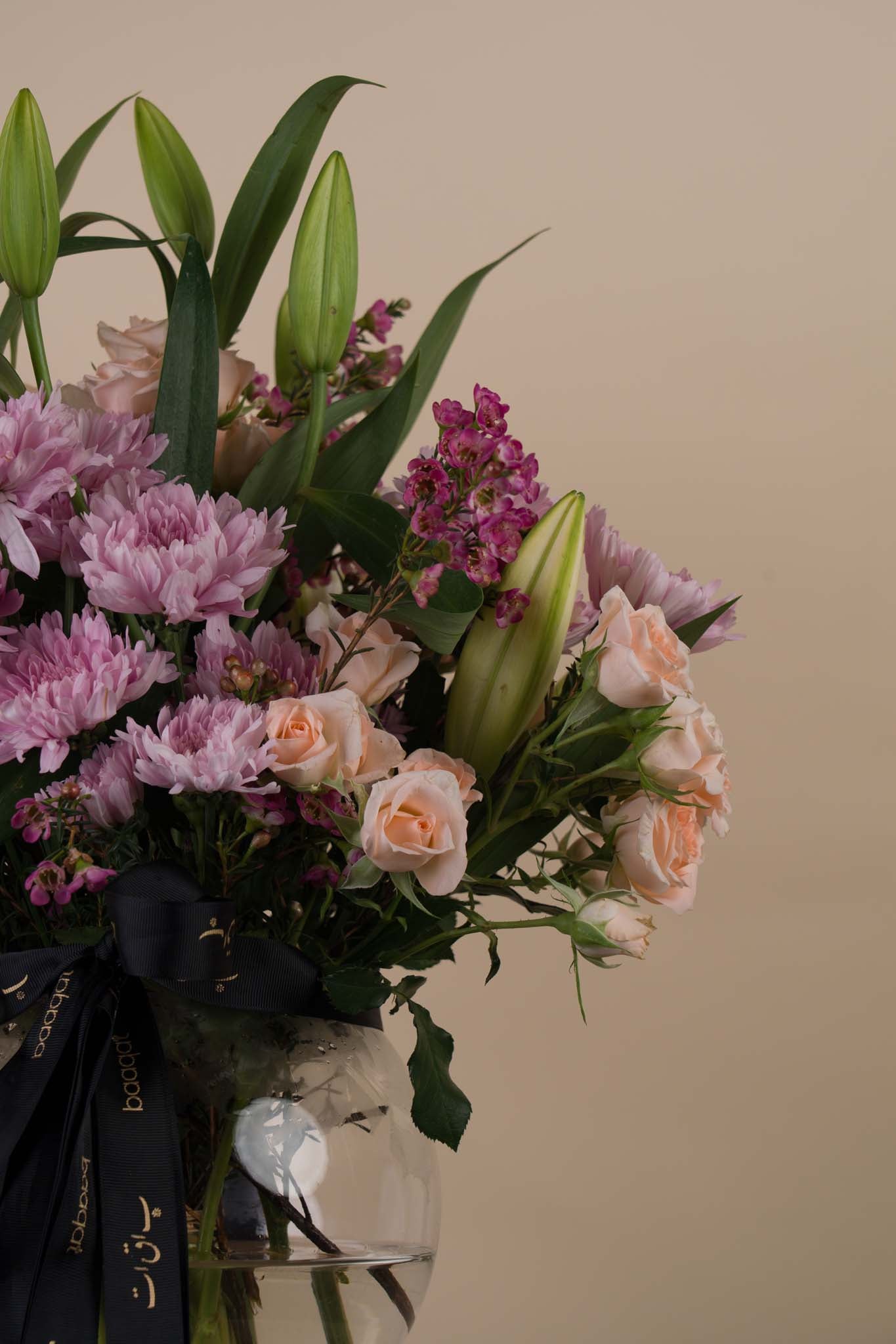 Pastel Elegance Mixed Flower Vase