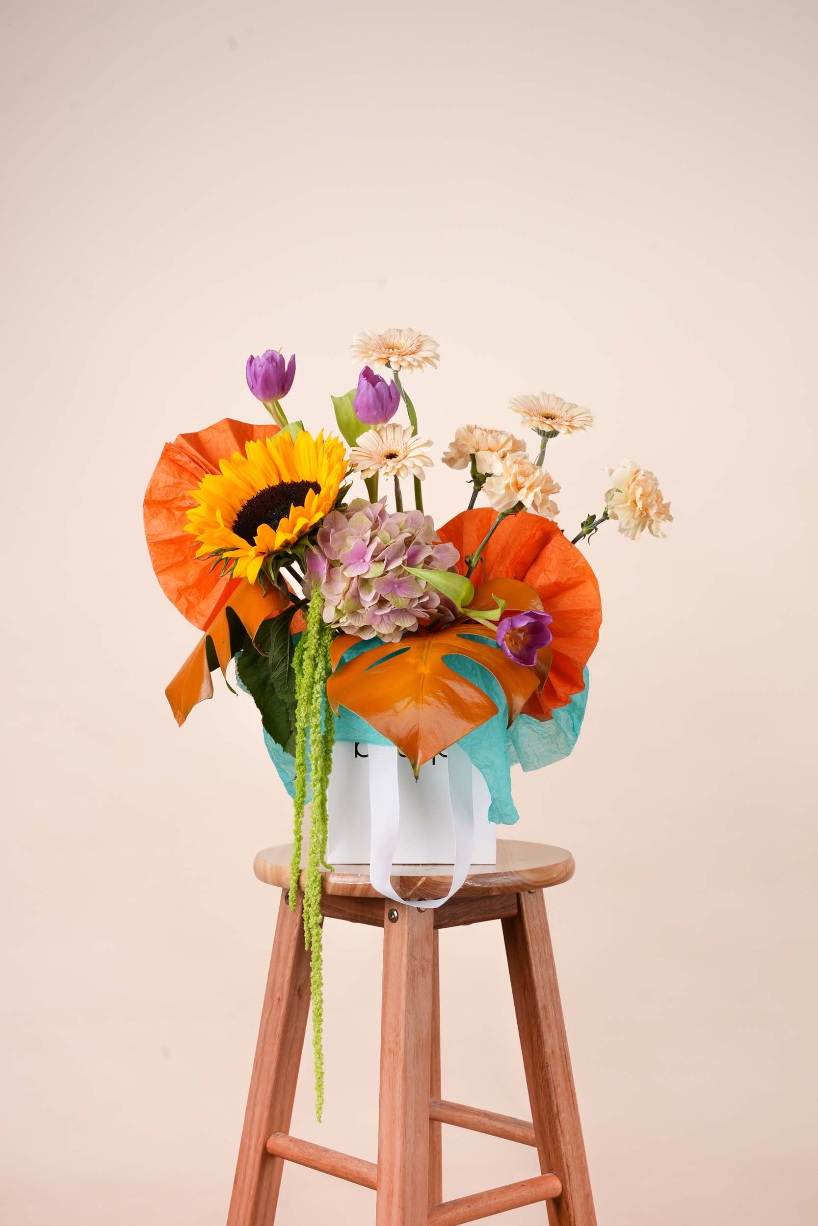 Sunset Radiance Luxury Flower Bag