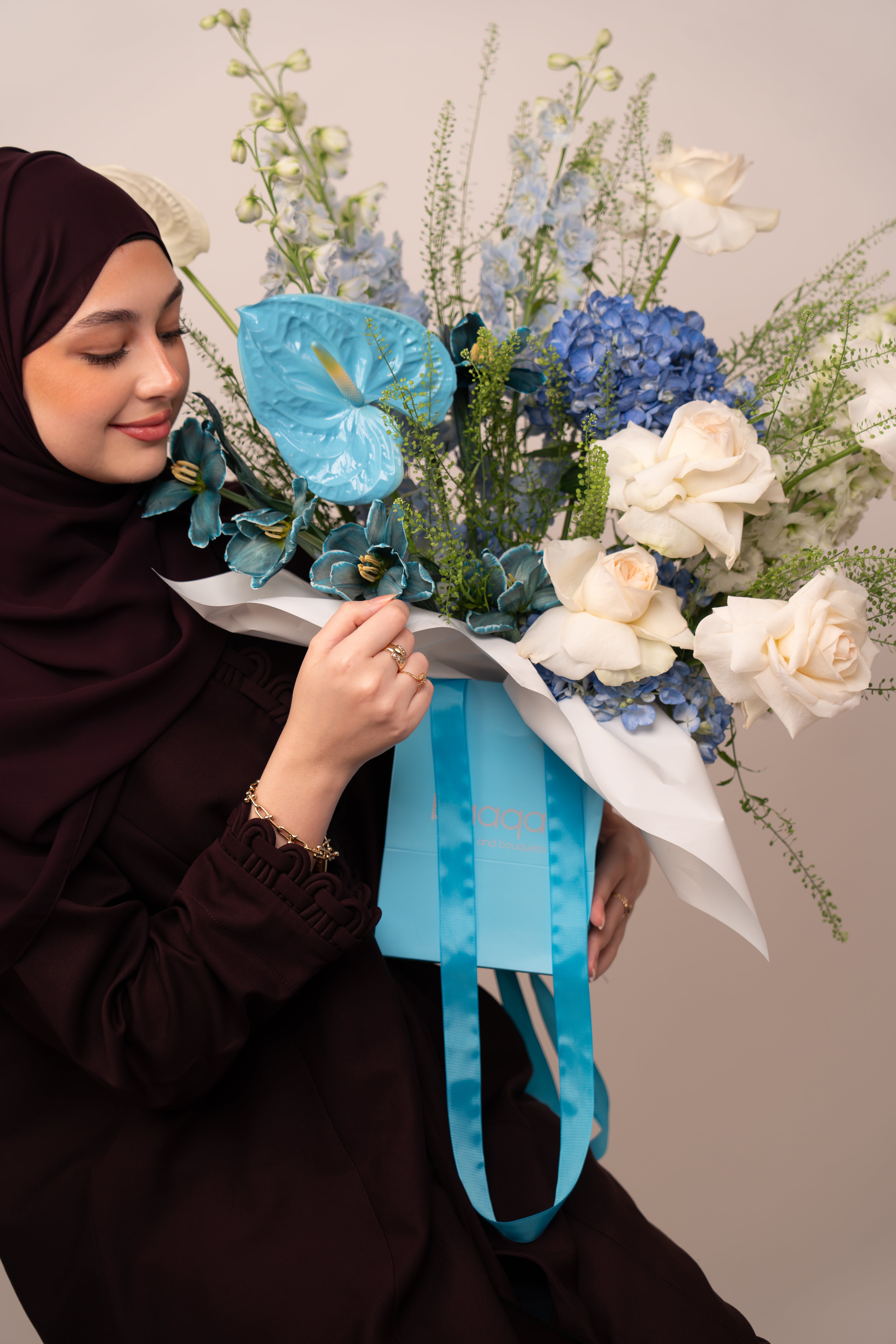 Blue Serenity Luxury Flower Bouquet