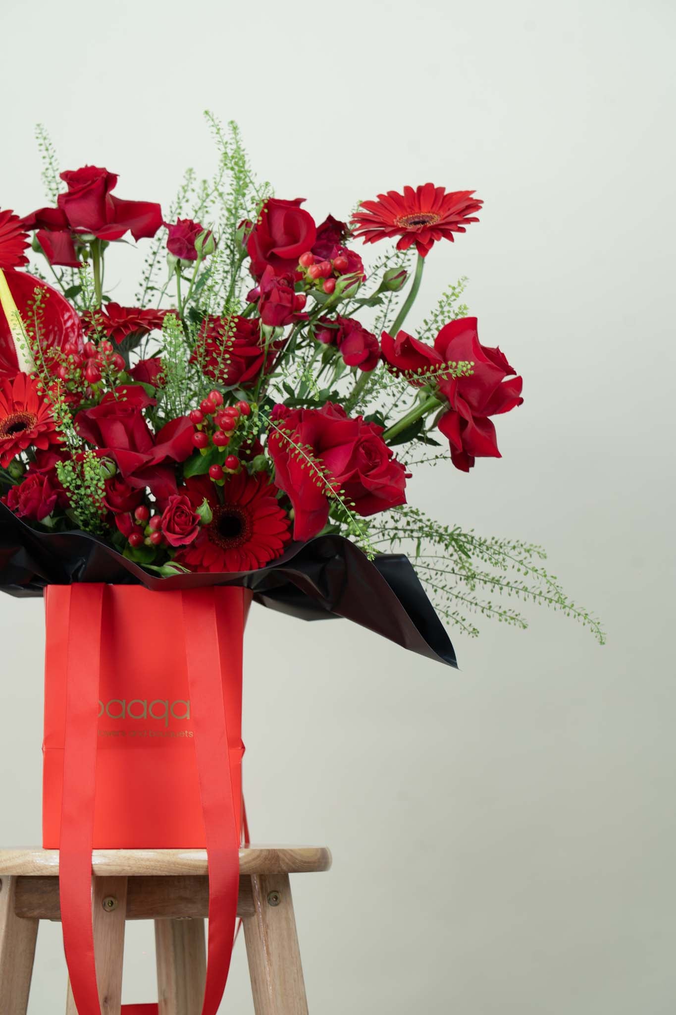 Crimson Romance Luxury Flower Bag