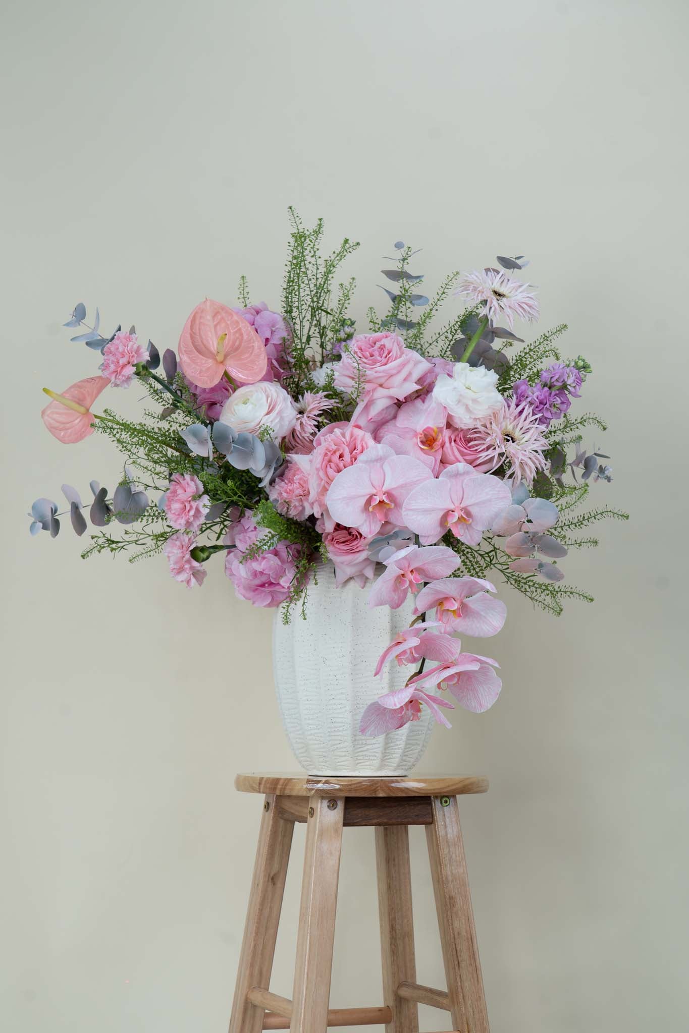 Blush Orchid Elegance Flower Vase