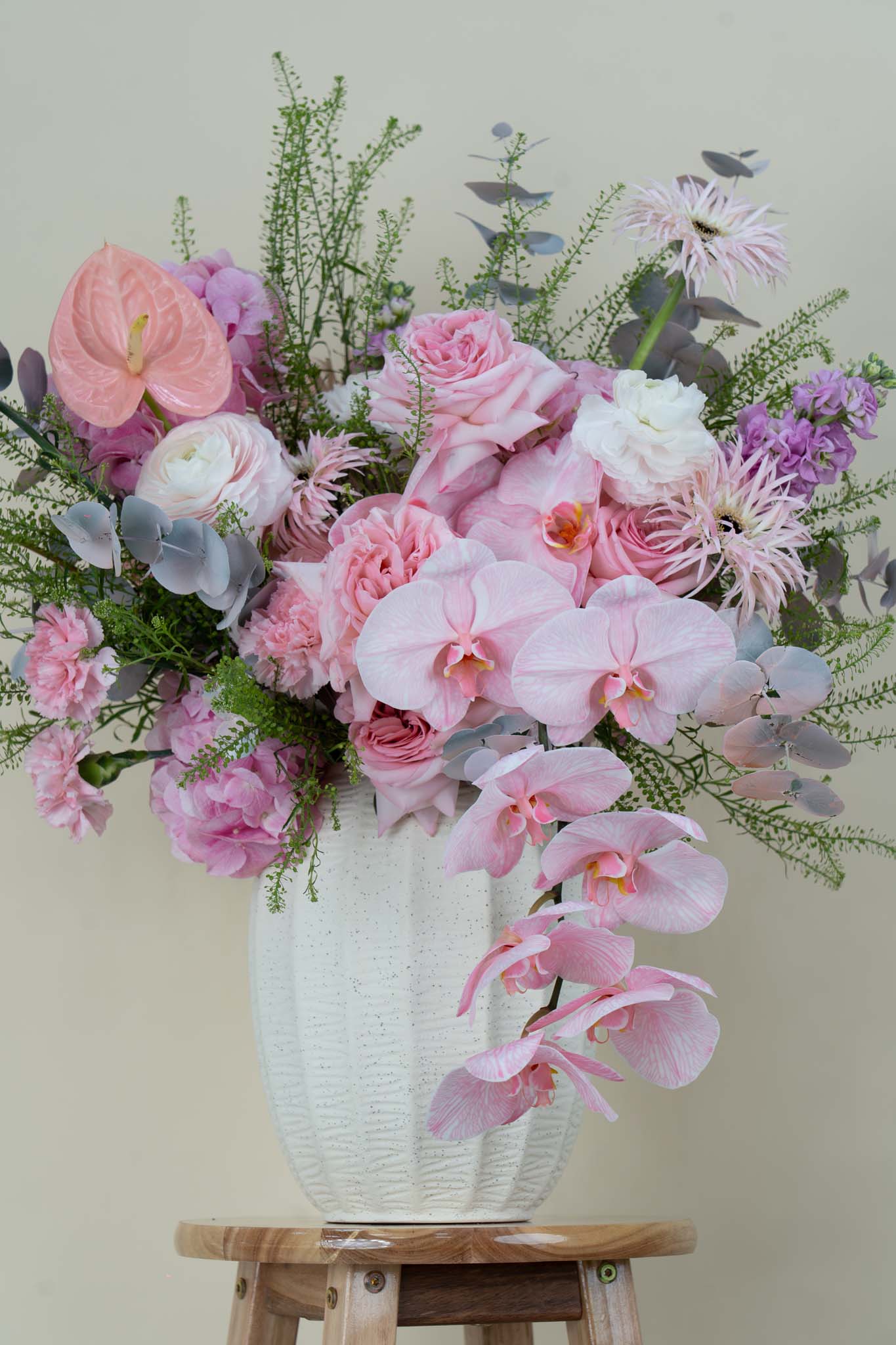 Blush Orchid Elegance Flower Vase