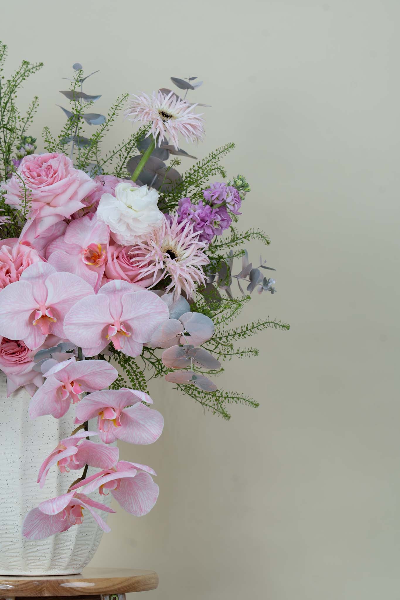 Blush Orchid Elegance Flower Vase