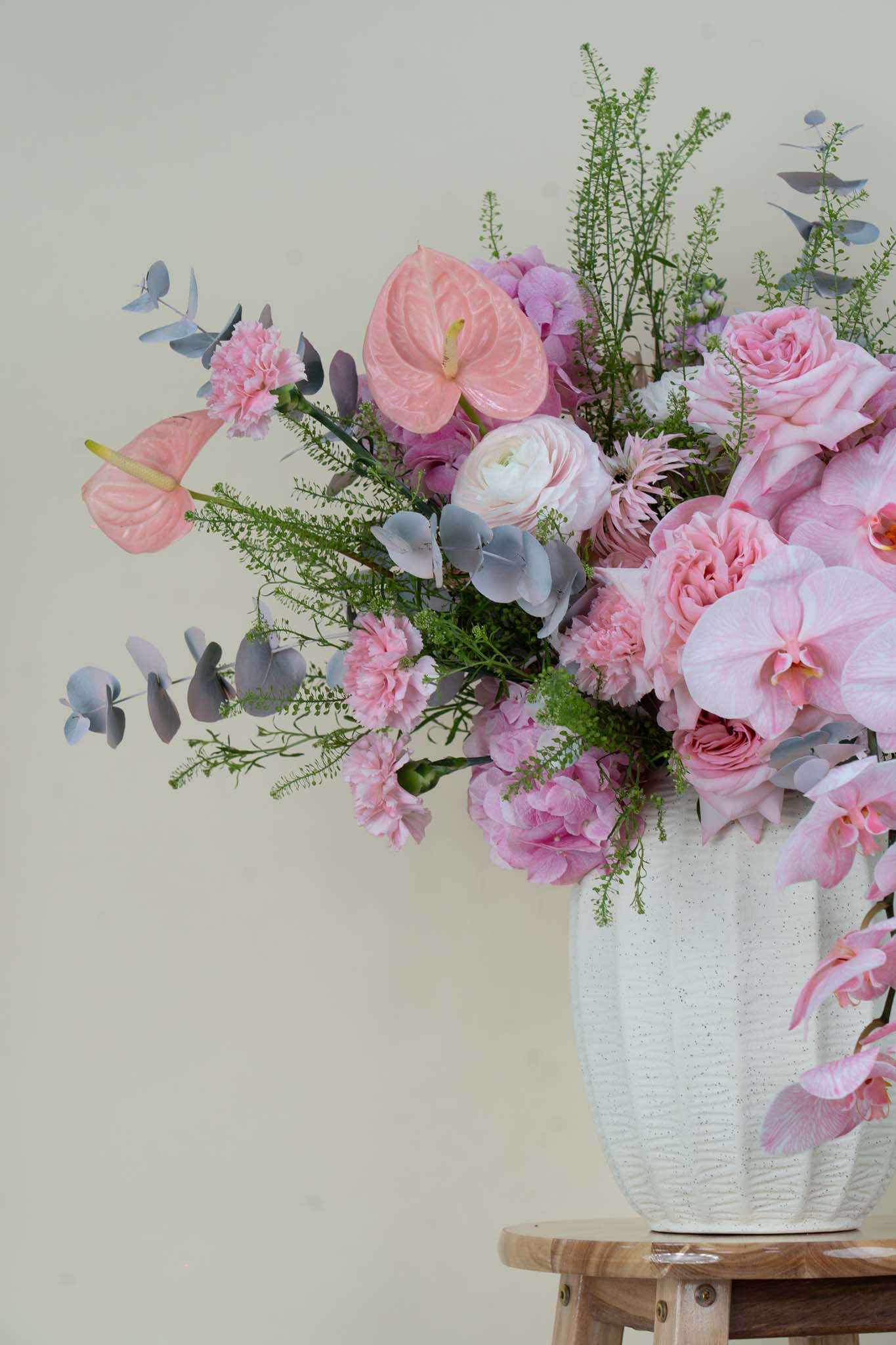 Blush Orchid Elegance Flower Vase