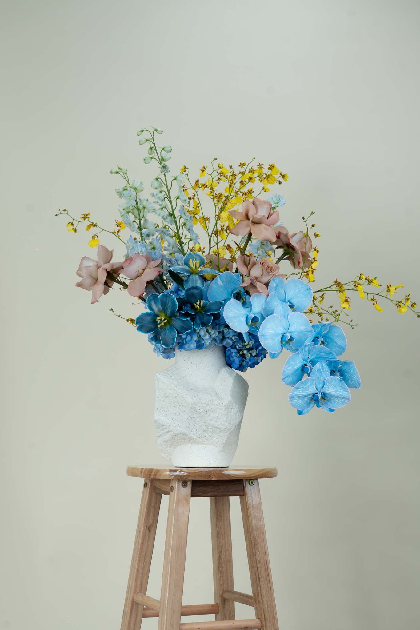 Blue Symphony Designer Floral Vase