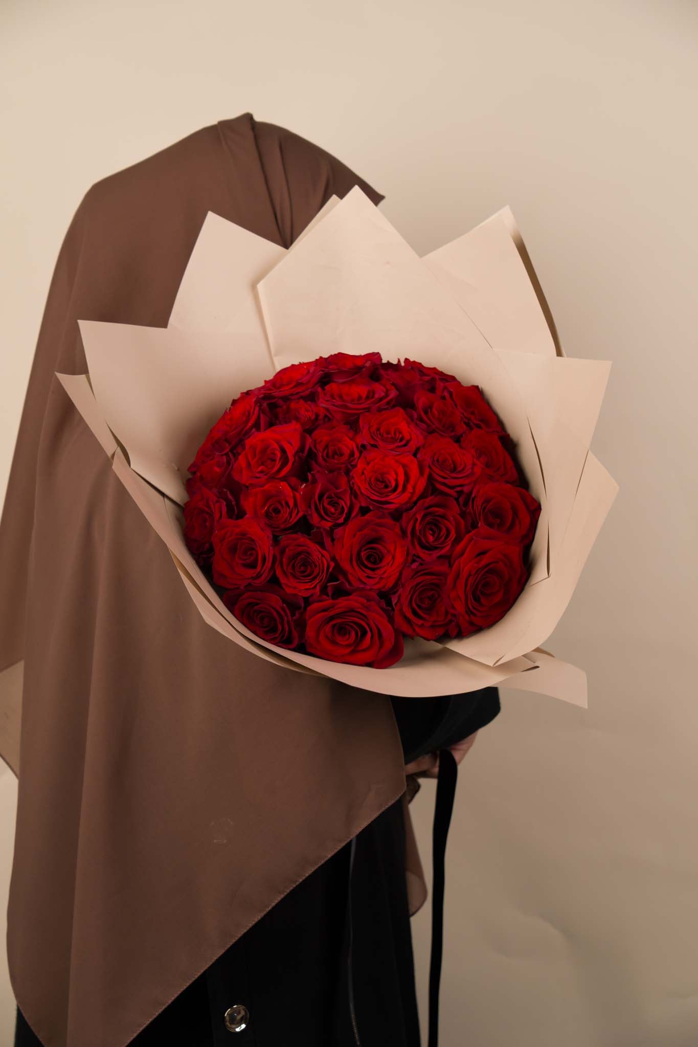 31 Red Roses Brown Wrap Bouquet