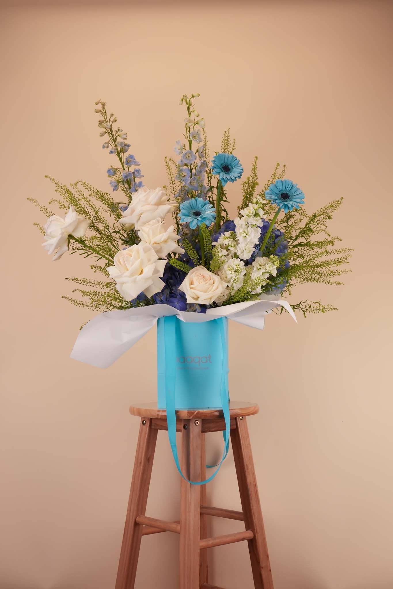Elegant Blue & White Flower Bouquet