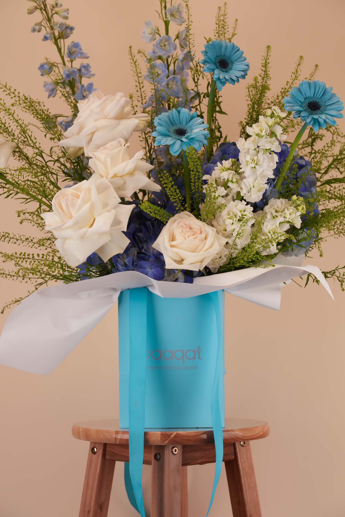 Elegant Blue & White Flower Bouquet