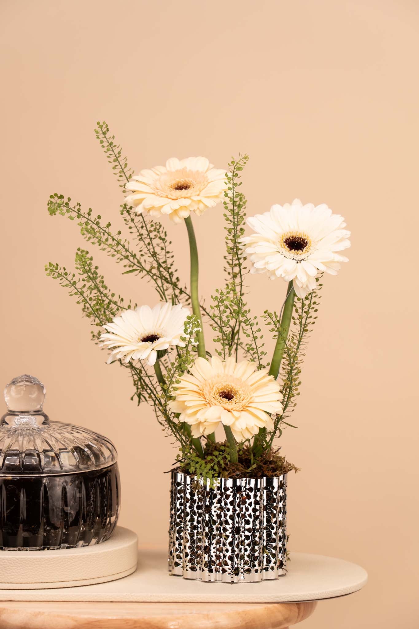 Ivory Gerbera Vase