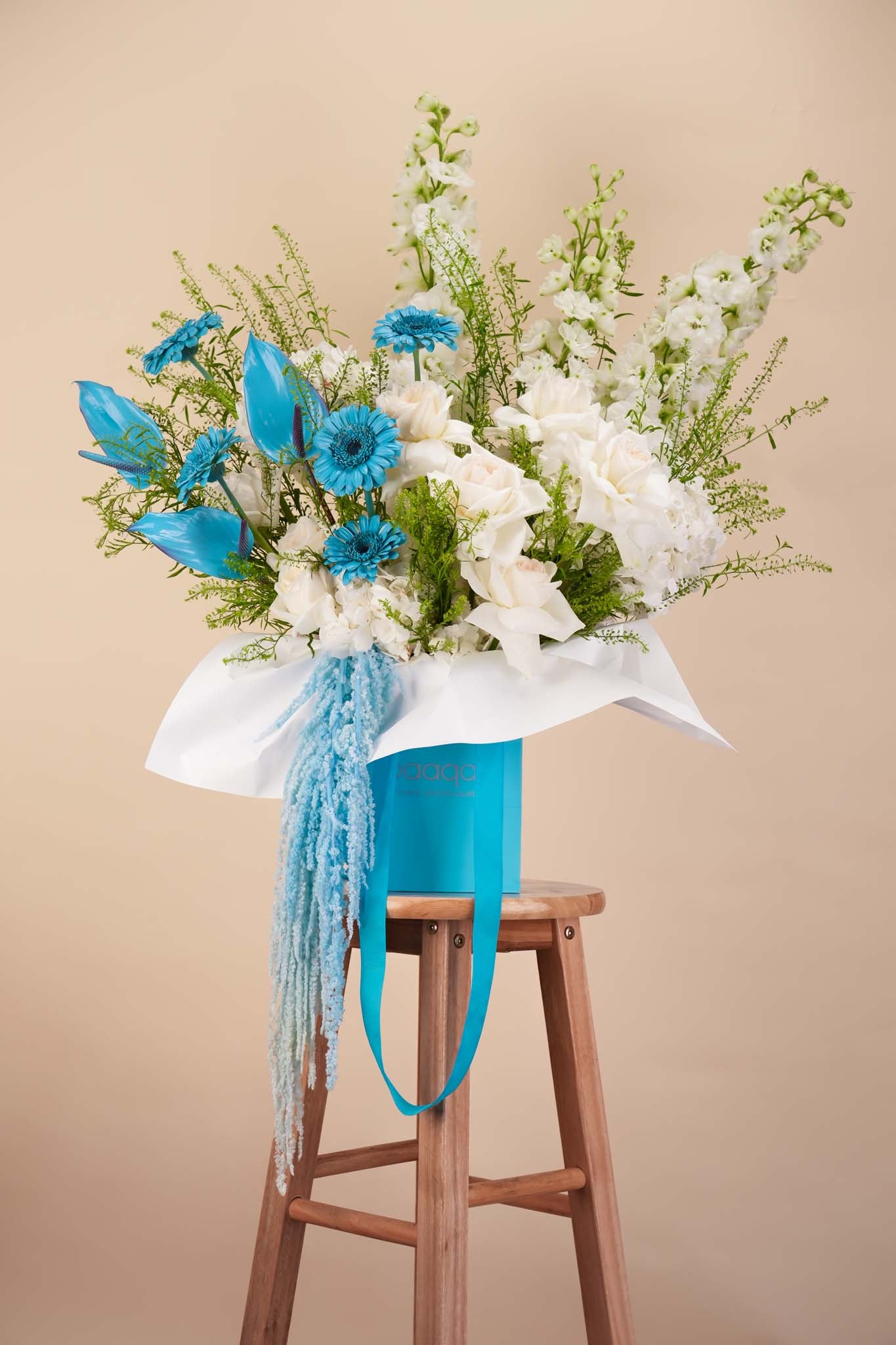 Blue & White Luxury Flower Bag