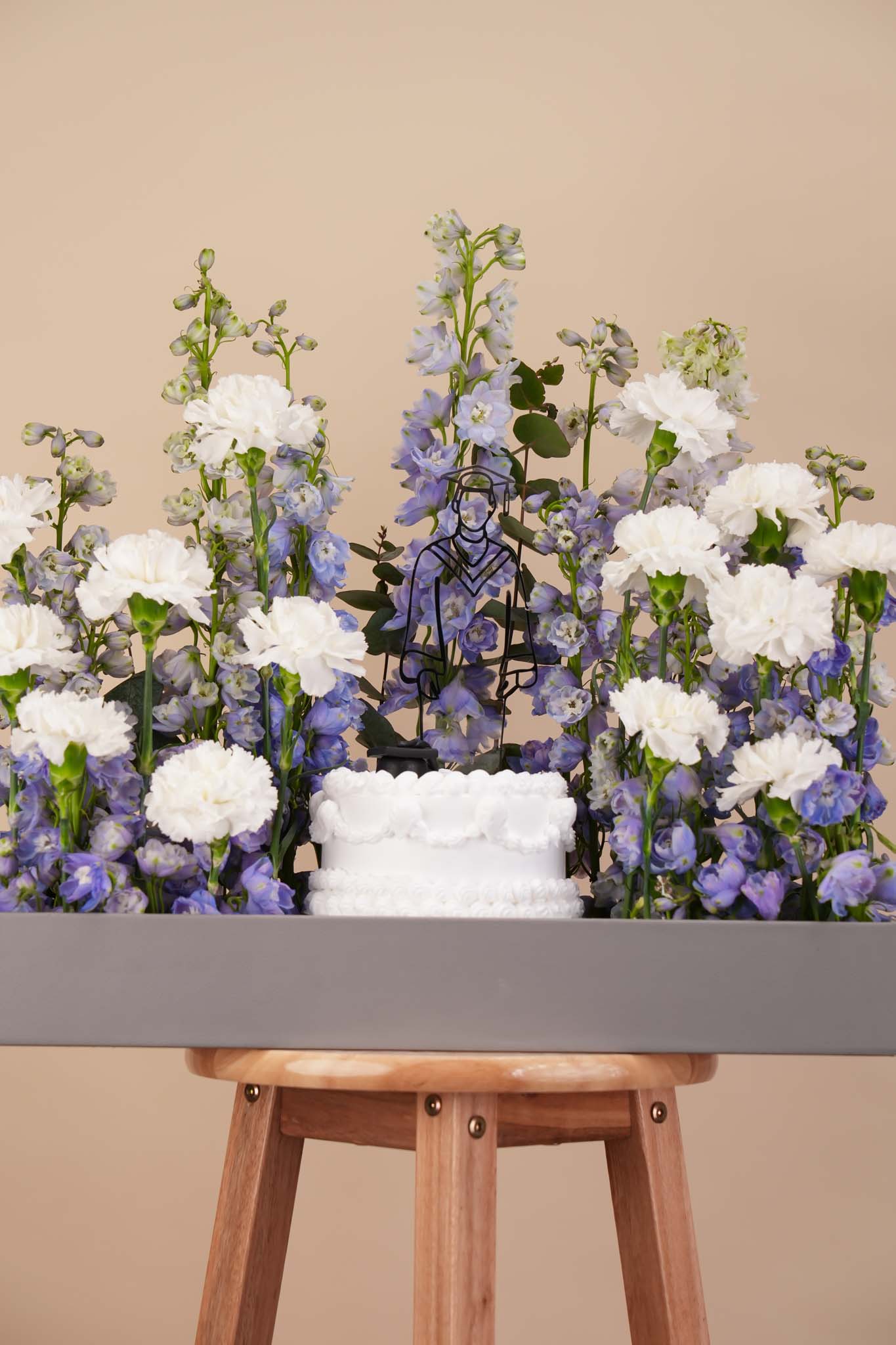 Purple Floral Cake Box